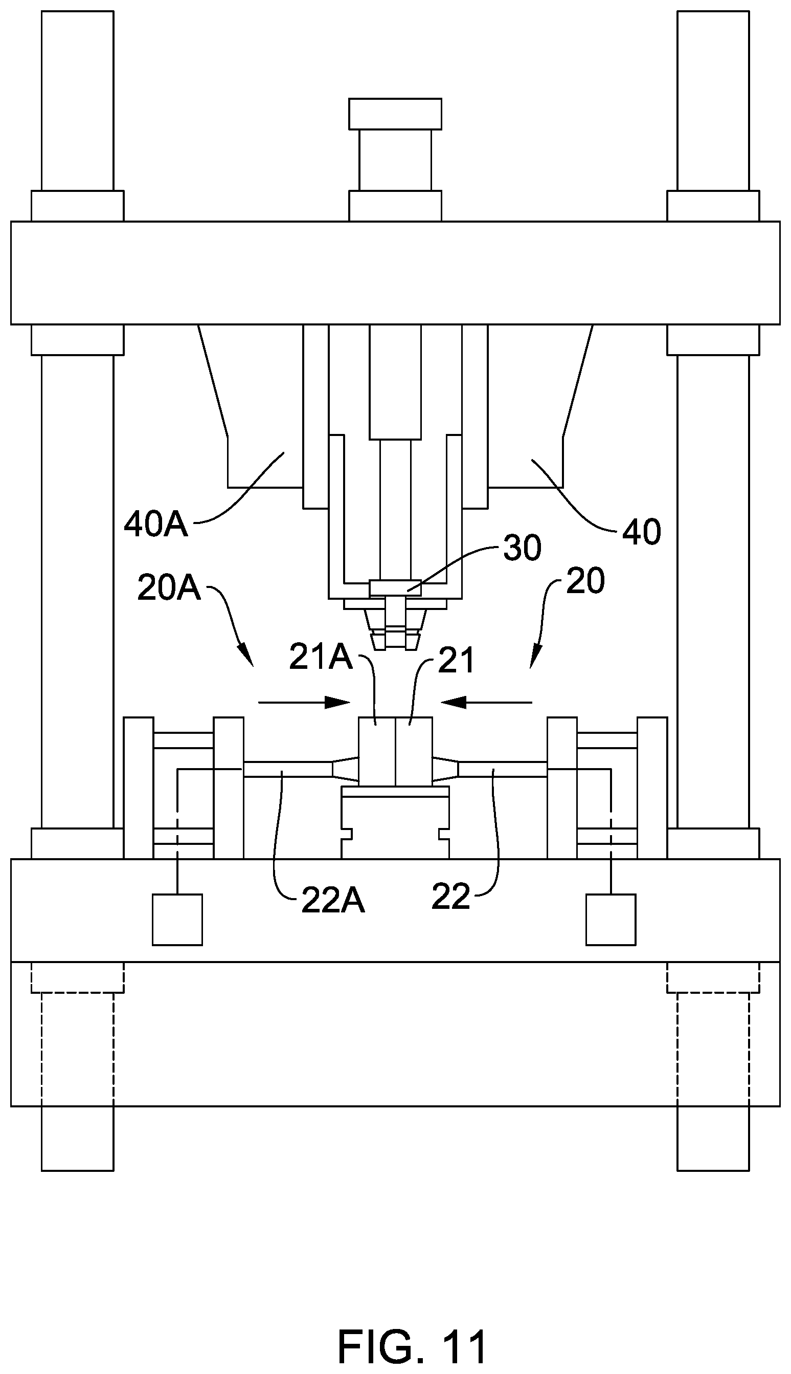 Patent US12403527 Figure 11 – Molding apparatus