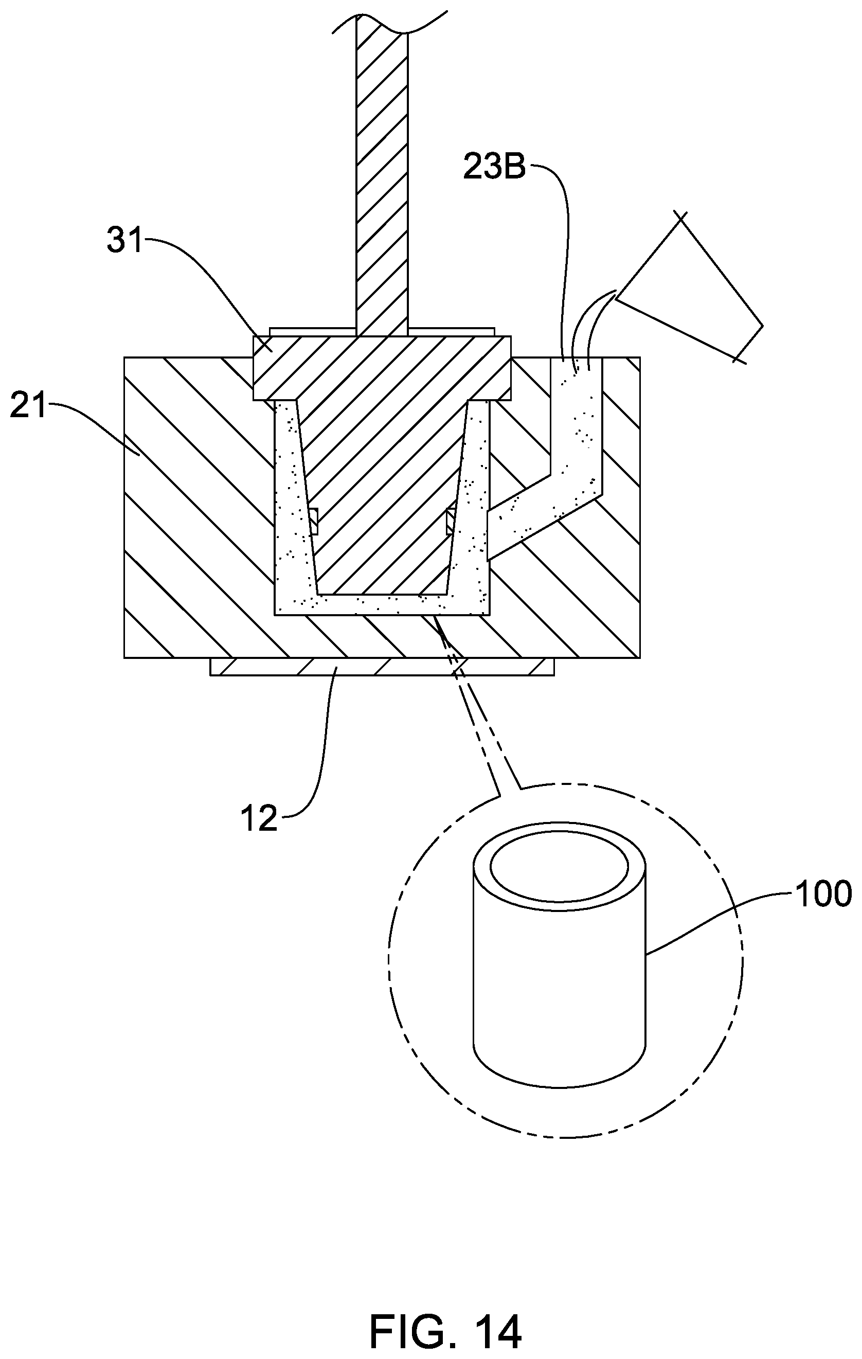 Patent US12403527 Figure 14 – Molding apparatus