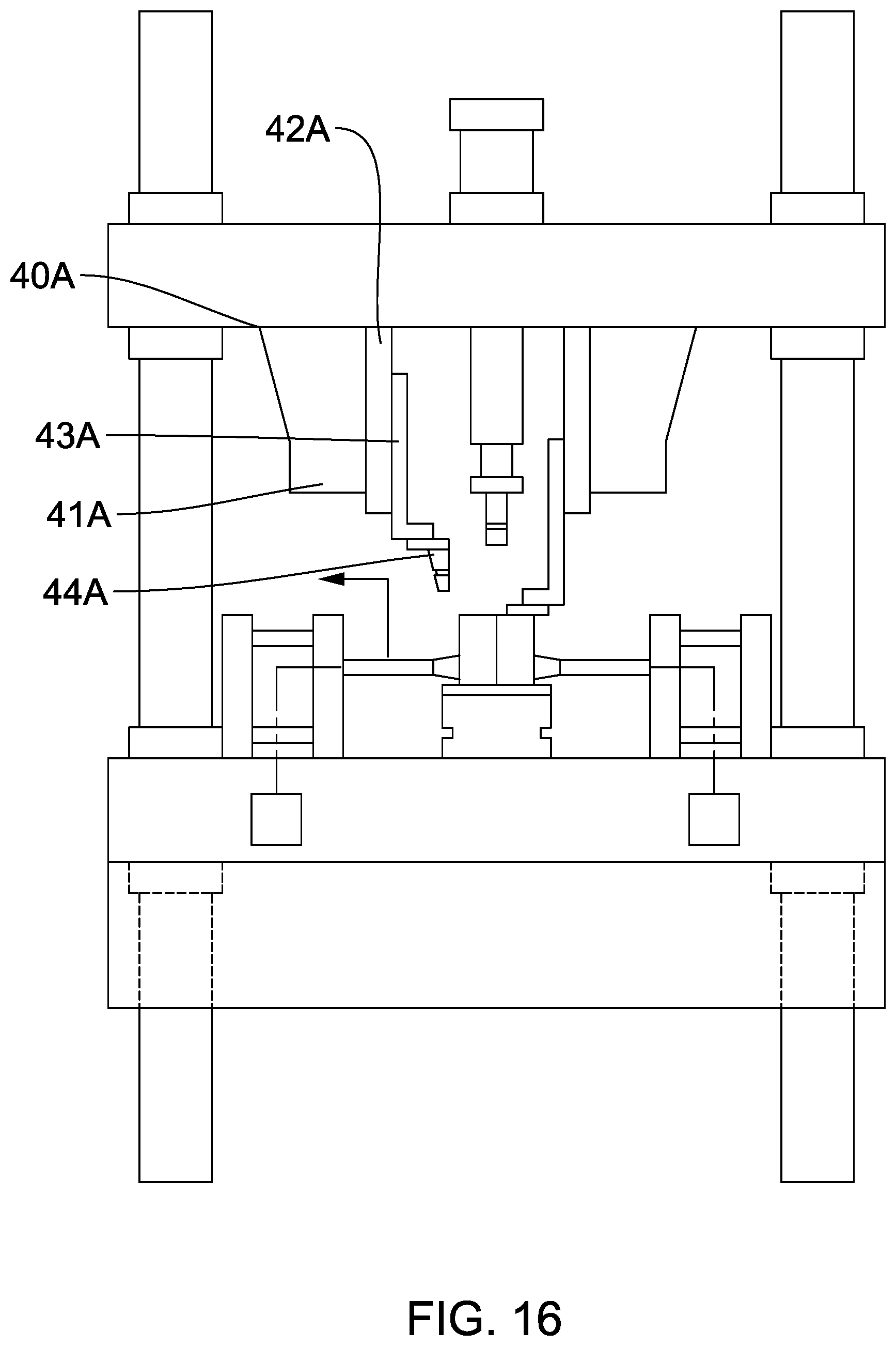 Patent US12403527 Figure 16 – Molding apparatus