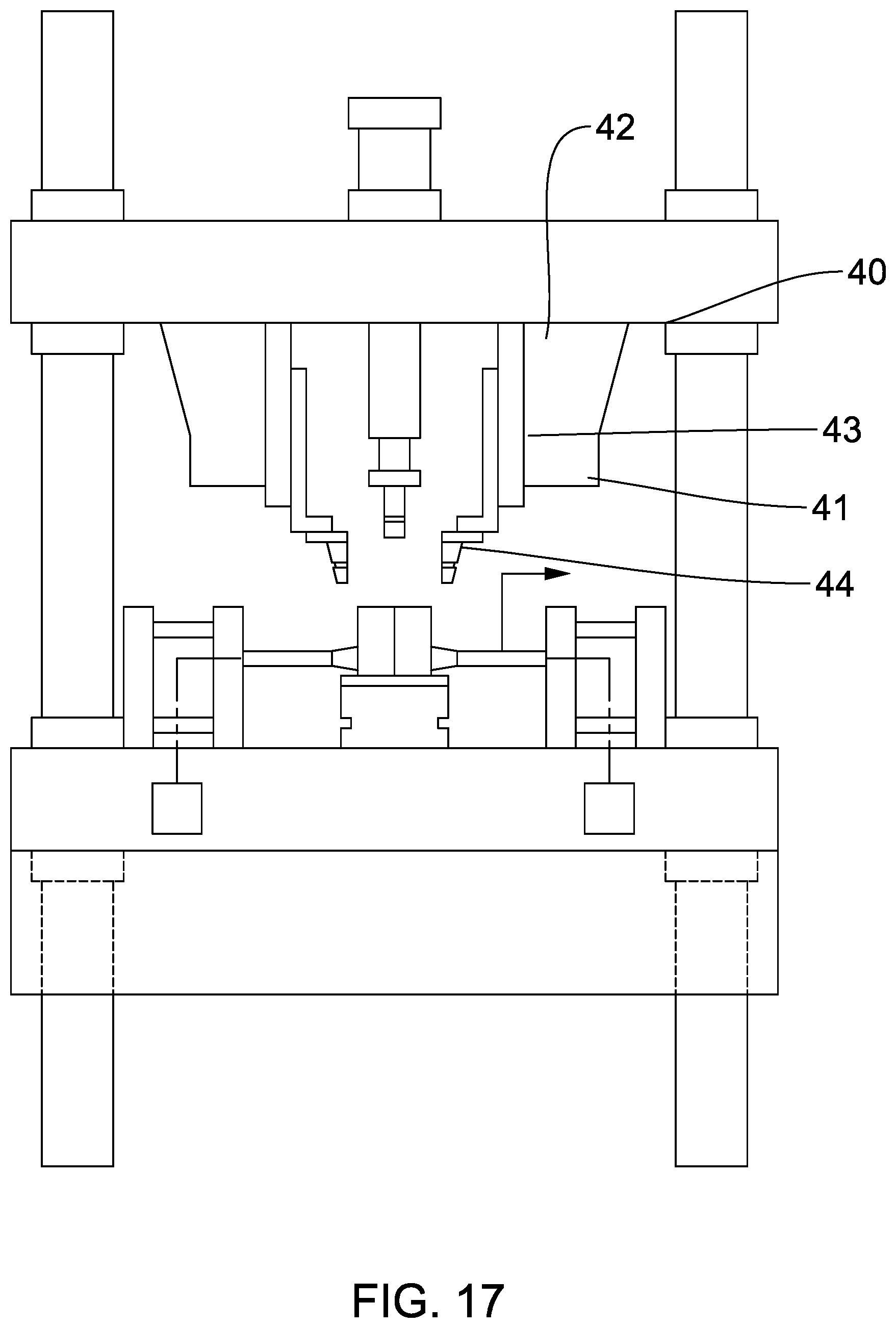 Patent US12403527 Figure 17 – Molding apparatus