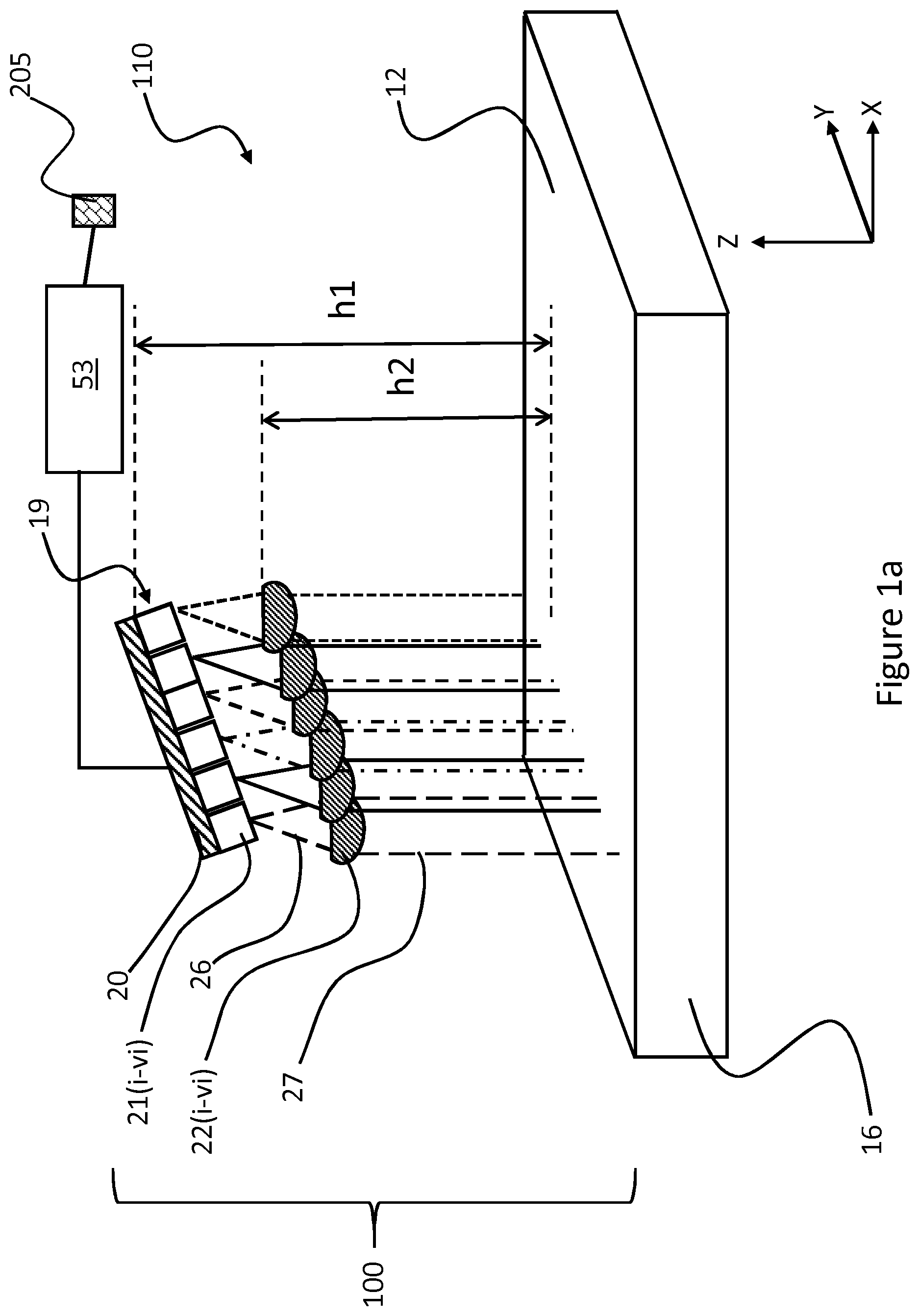 Patent US12403531 Figure 1 – Radiation source assembly and apparatus for layer-by-layer formation of three-dimensional objects