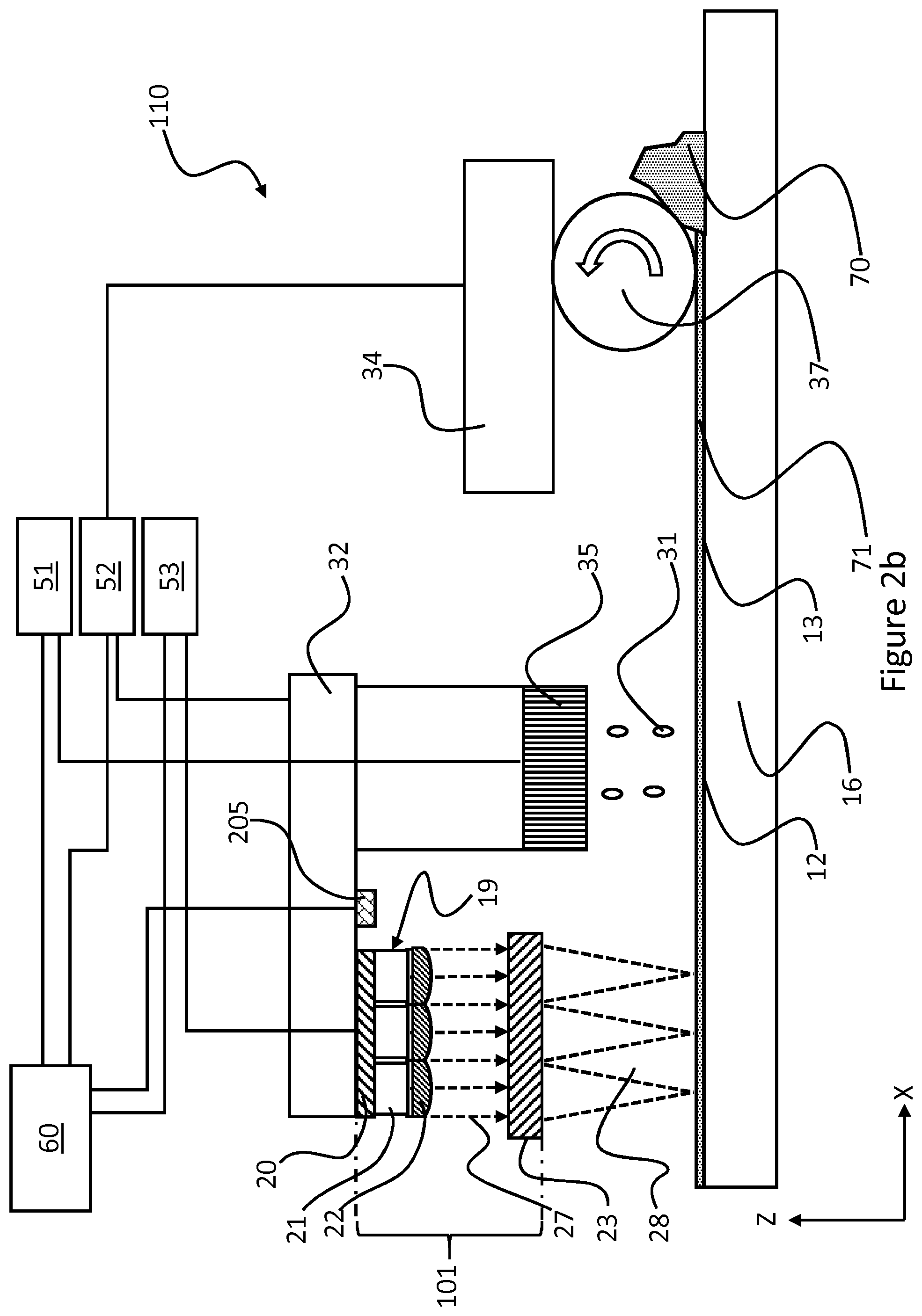 Patent US12403531 Figure 5 – Radiation source assembly and apparatus for layer-by-layer formation of three-dimensional objects