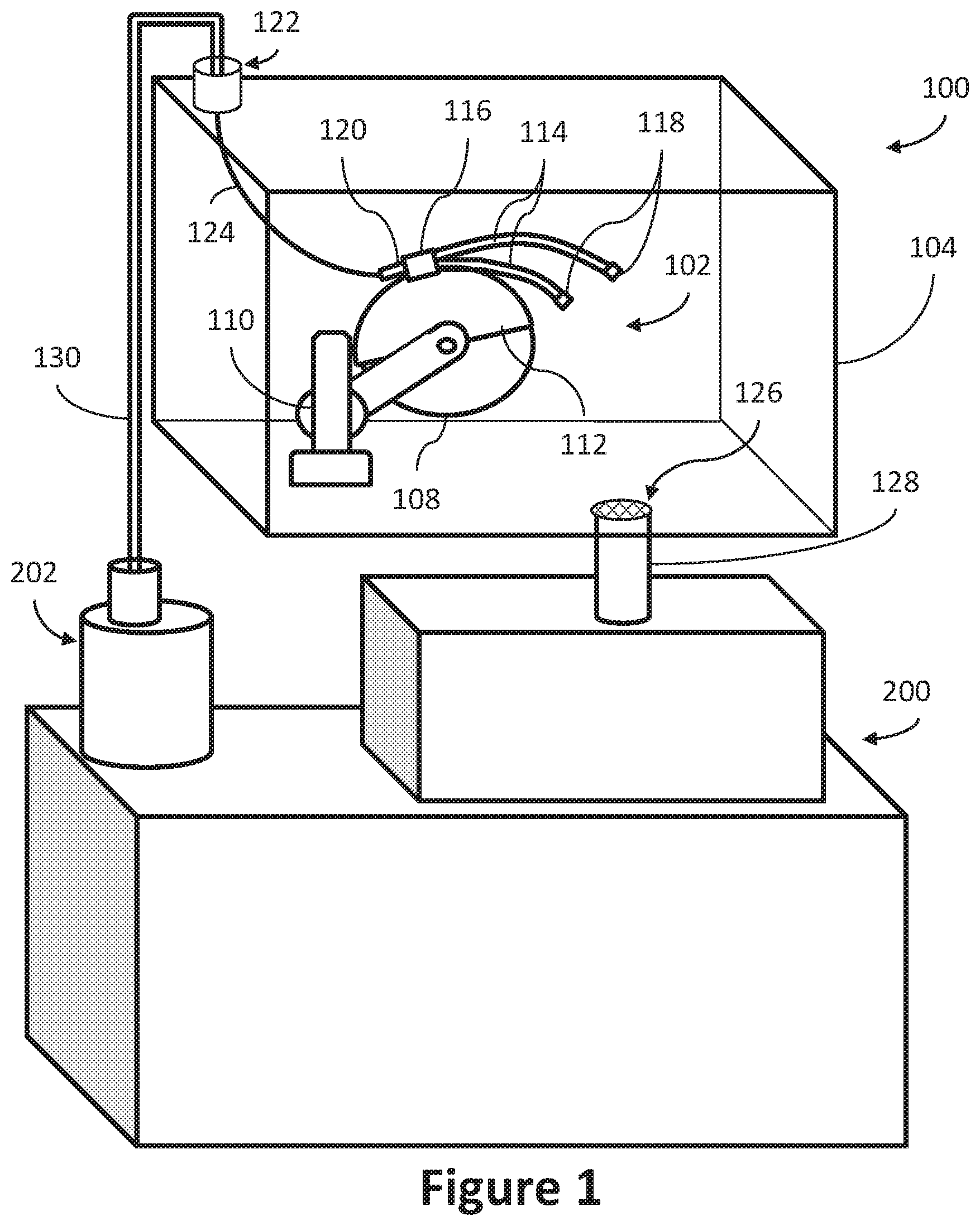 Patent US12403539 — Standpipe recirculation systems for material removal machines — Figure 1