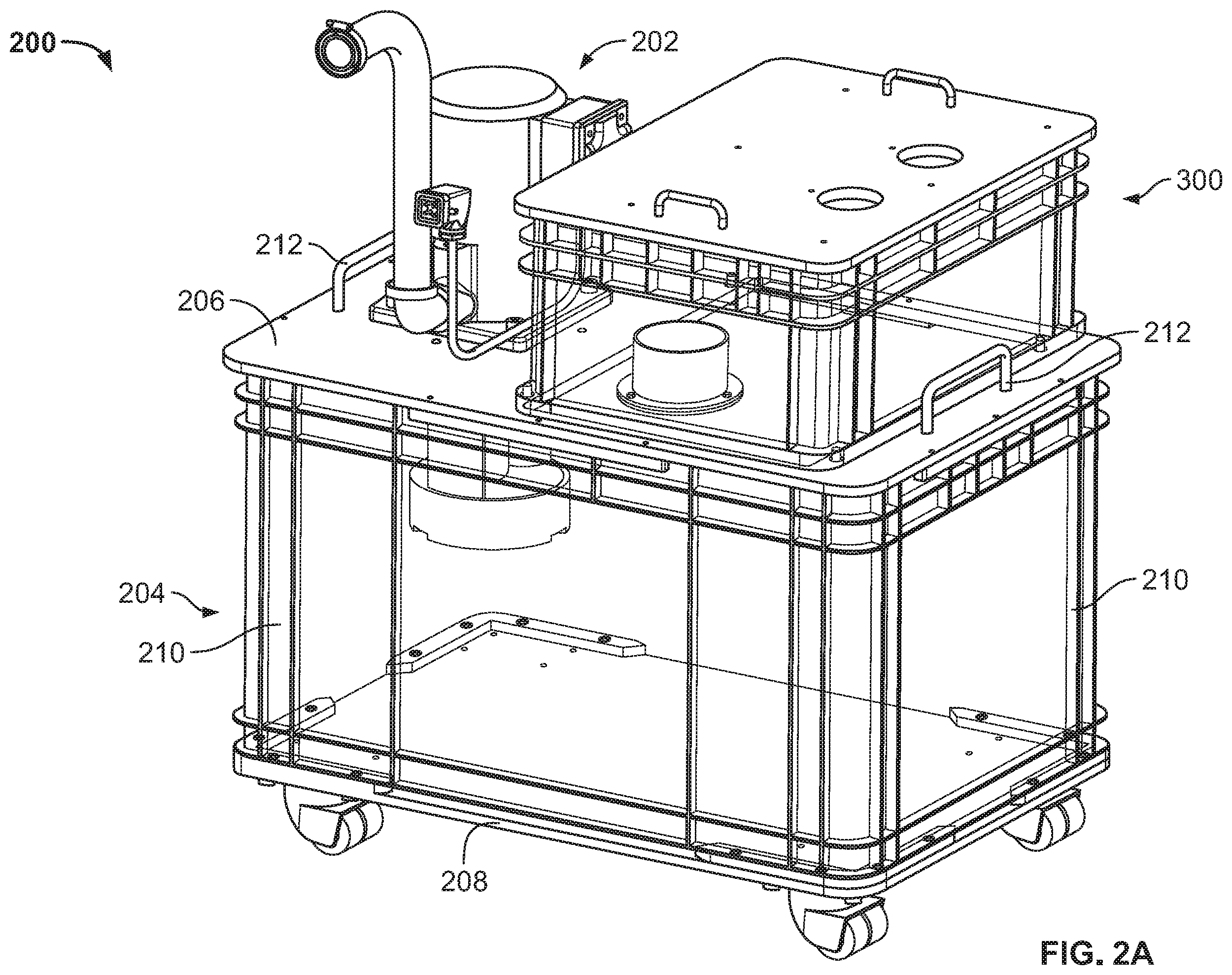 Patent US12403539 Figure 2 – Standpipe recirculation systems for material removal machines