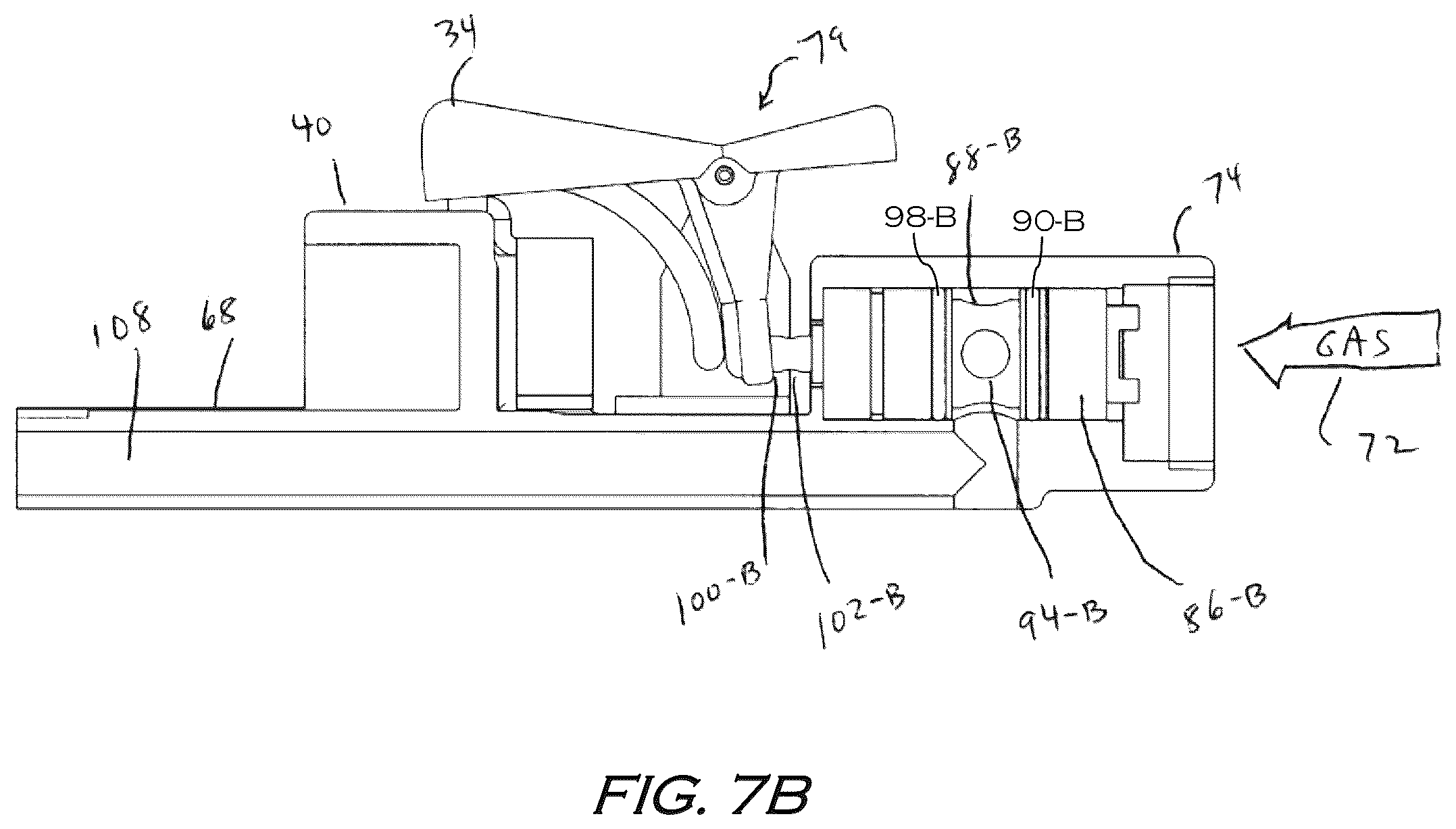 Patent US12403544 Figure 10 – Torch handle including pneumatically operated jaw