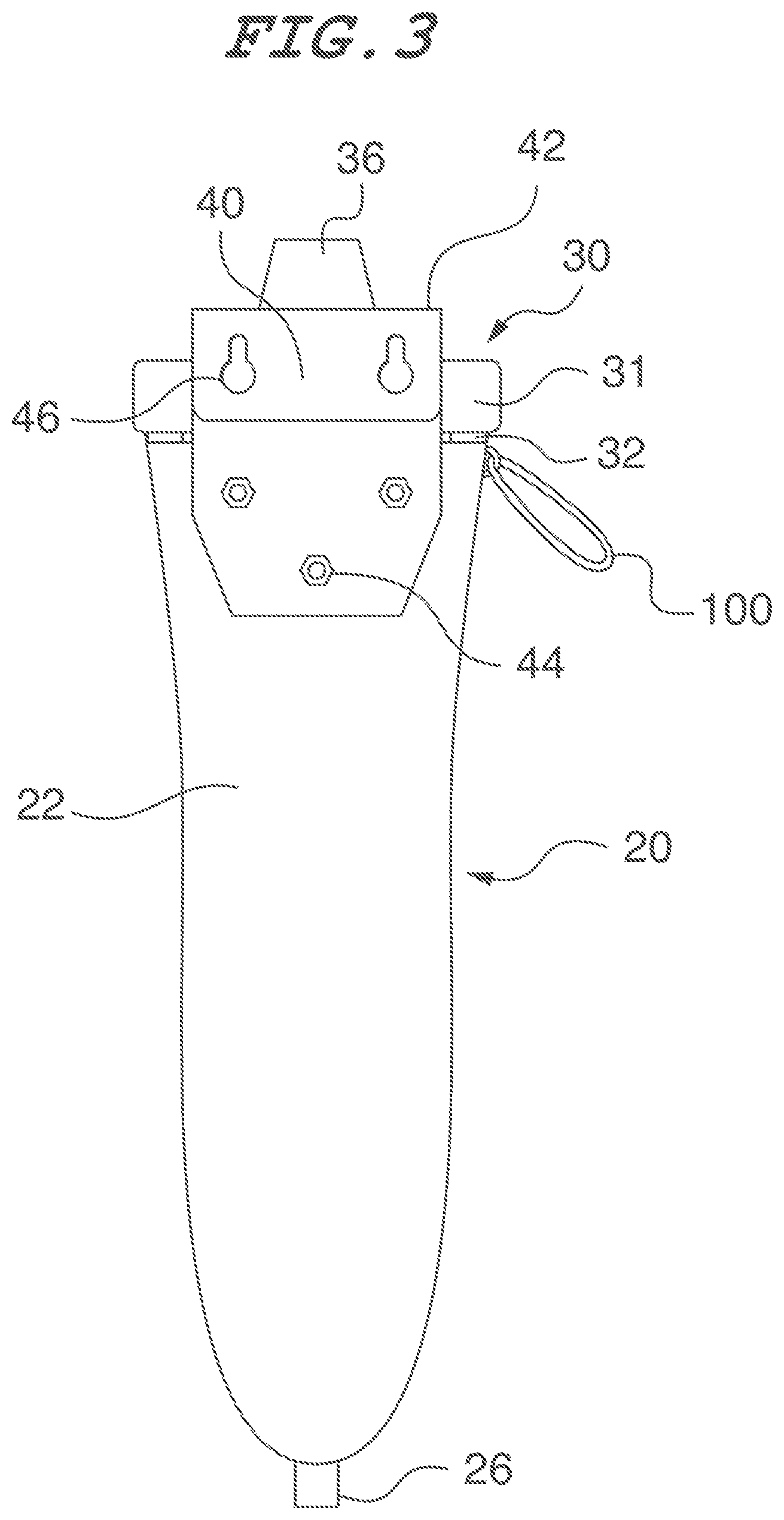 Patent US12403554 Figure 3 – Cleaning sheath for power tools with cutting blades and methods of using