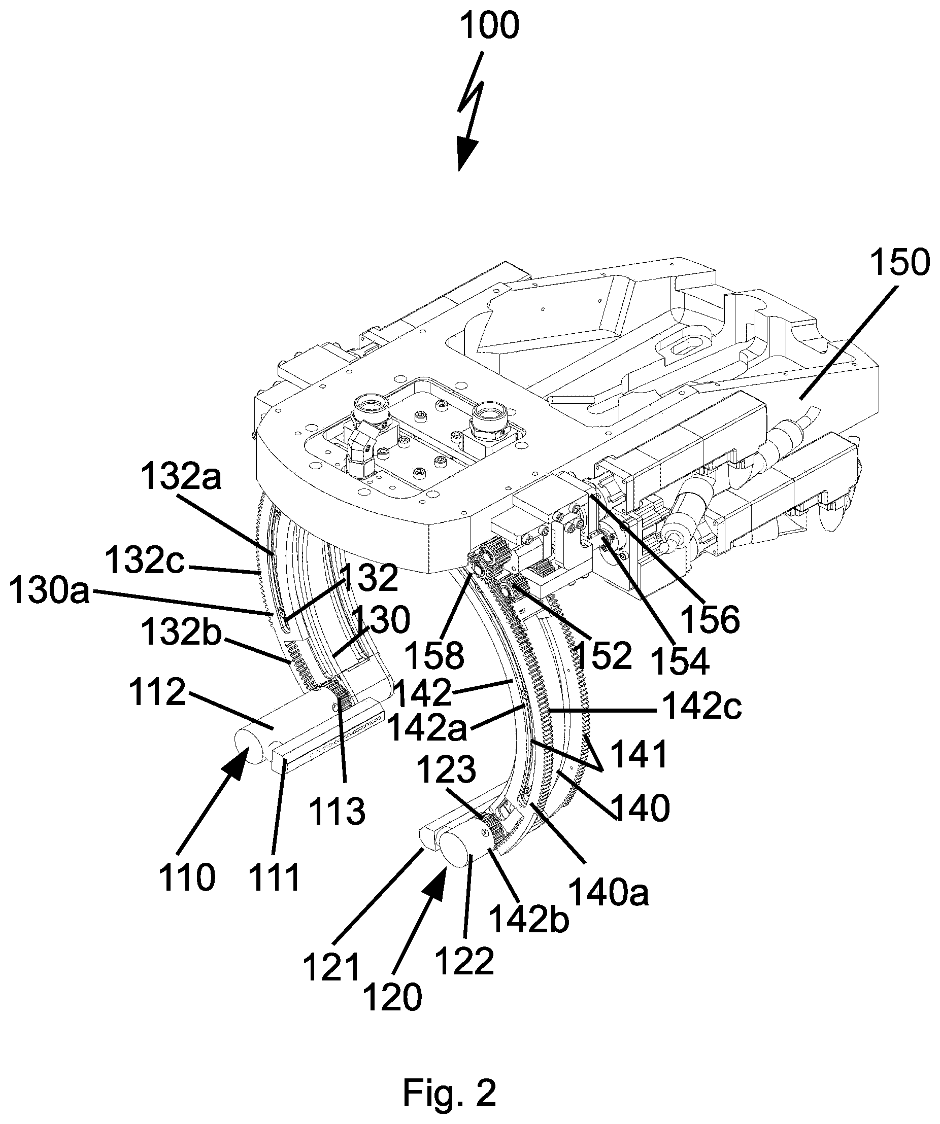 Patent US12403562 Figure 2 – Cooling lubricant nozzle carrier for a grinding machine, grind-ing machine having such a cooling lubricant nozzle carrier, and method for operating a cooling lubricant nozzle carrier