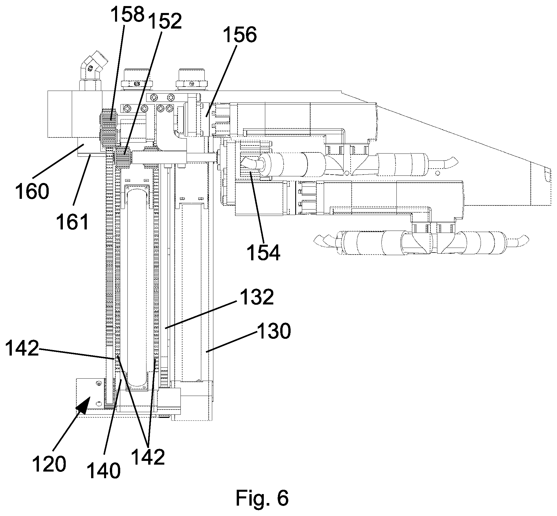 Patent US12403562 Figure 6 – Cooling lubricant nozzle carrier for a grinding machine, grind-ing machine having such a cooling lubricant nozzle carrier, and method for operating a cooling lubricant nozzle carrier