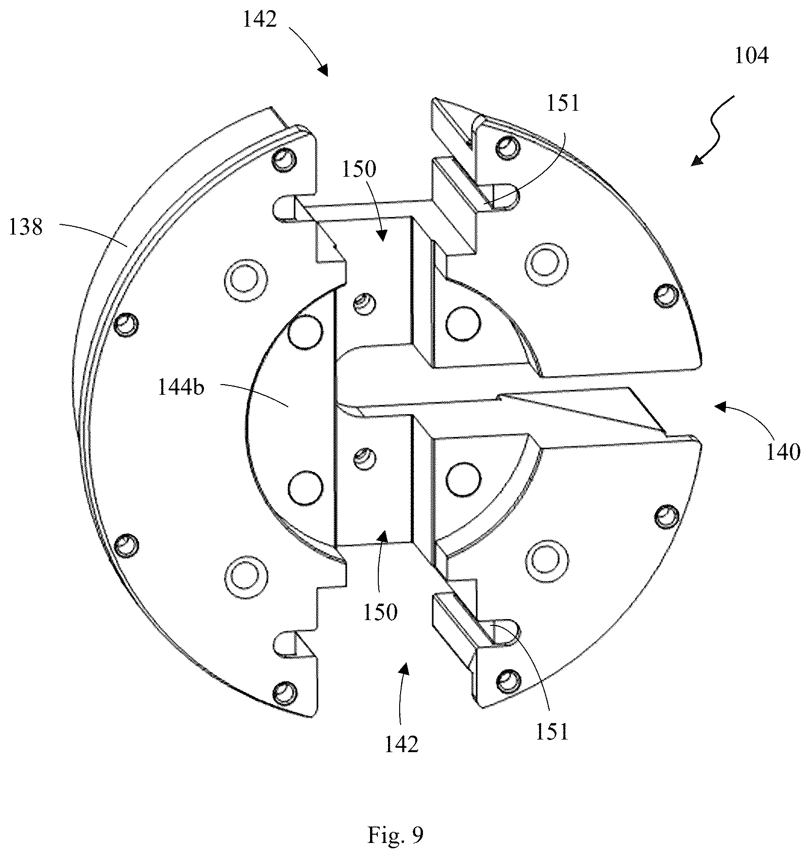 Patent US12403566 Figure 8 – System and method for gripping and centering workpieces for subsequent processing