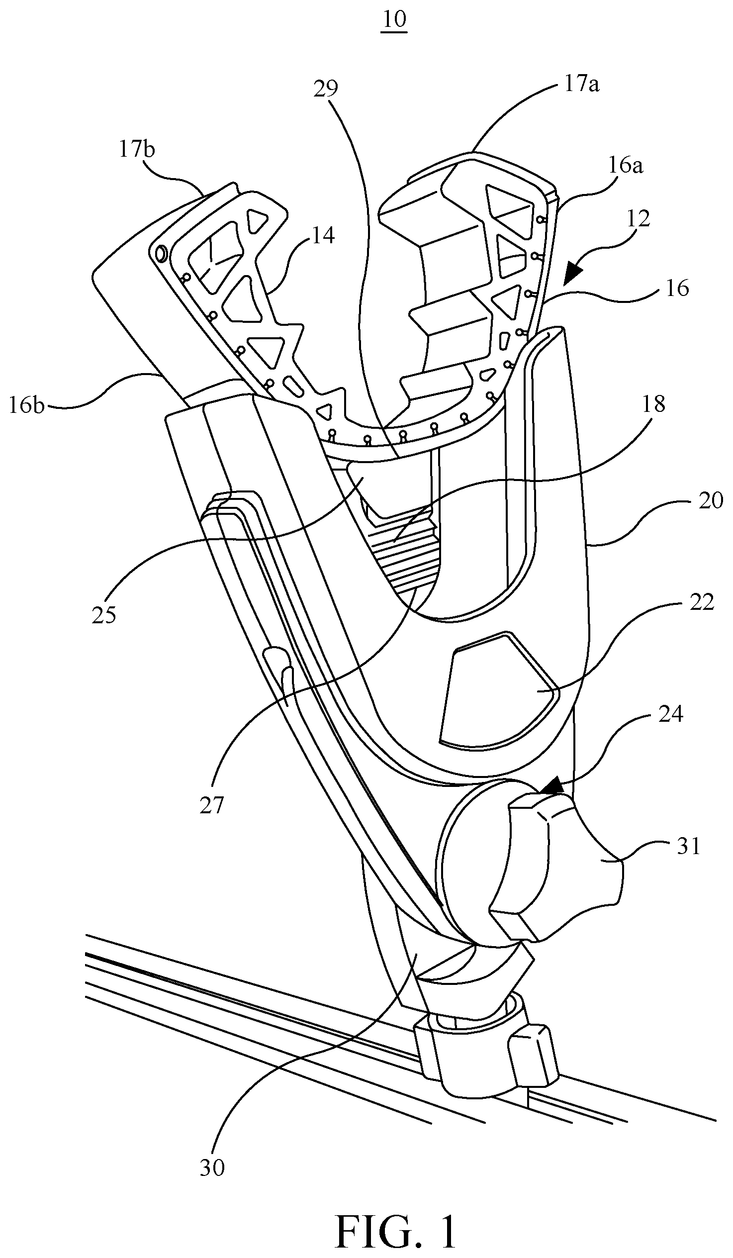 Patent US12403567 Figure 1 – Dual-function grip-mount device
