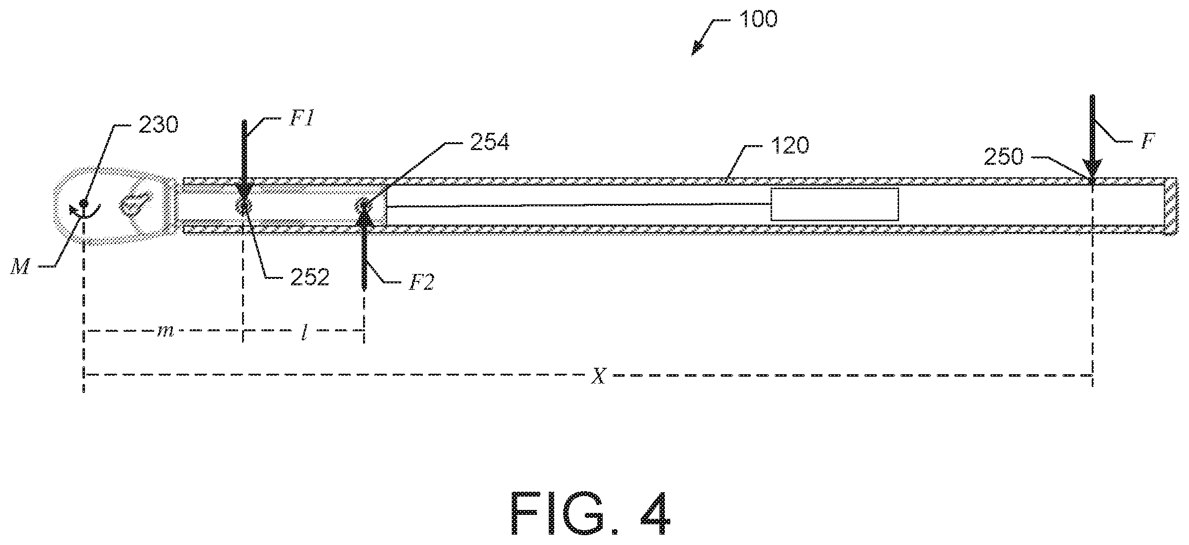 Patent US12403571 Figure 4 – Torque wrench with strain gauges