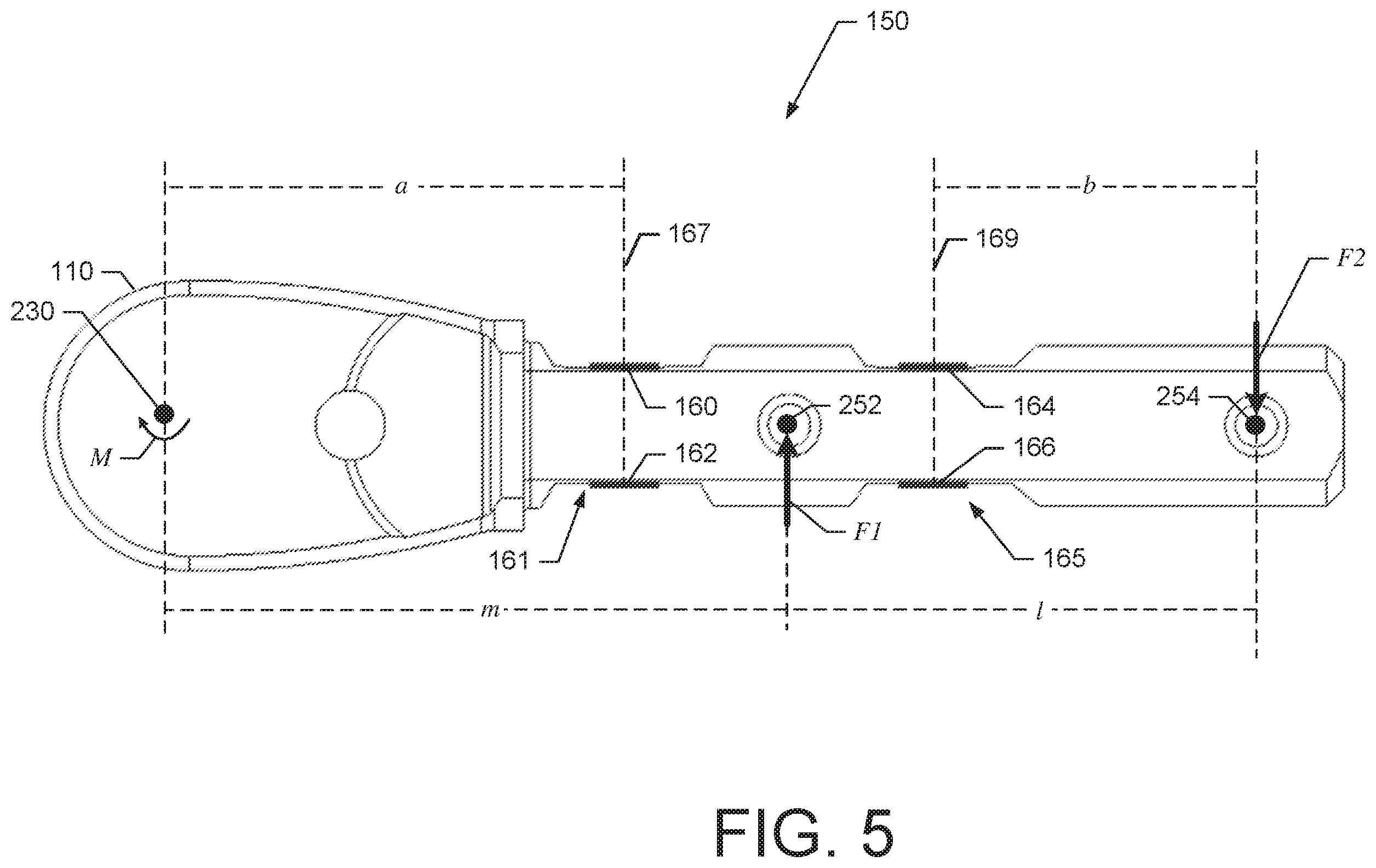 Patent US12403571 Figure 5 – Torque wrench with strain gauges