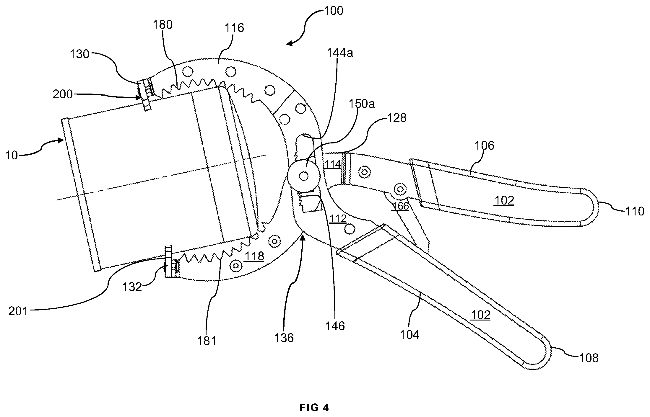 Patent US12403572 Figure 4 – Oil filter removal tool