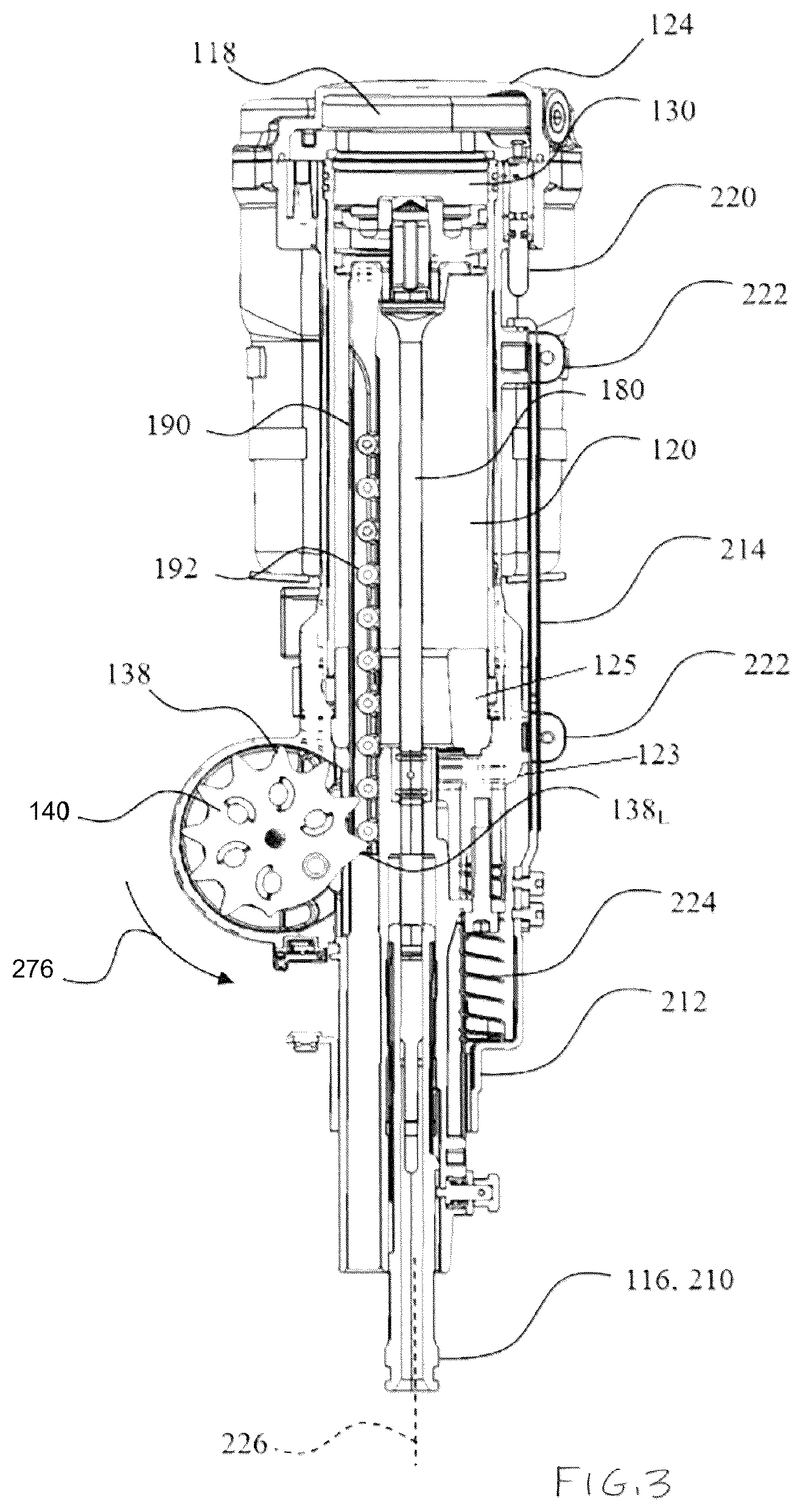 Patent US12403576 Figure 2 – Jam shock relief mechanism for gas spring fastening tool
