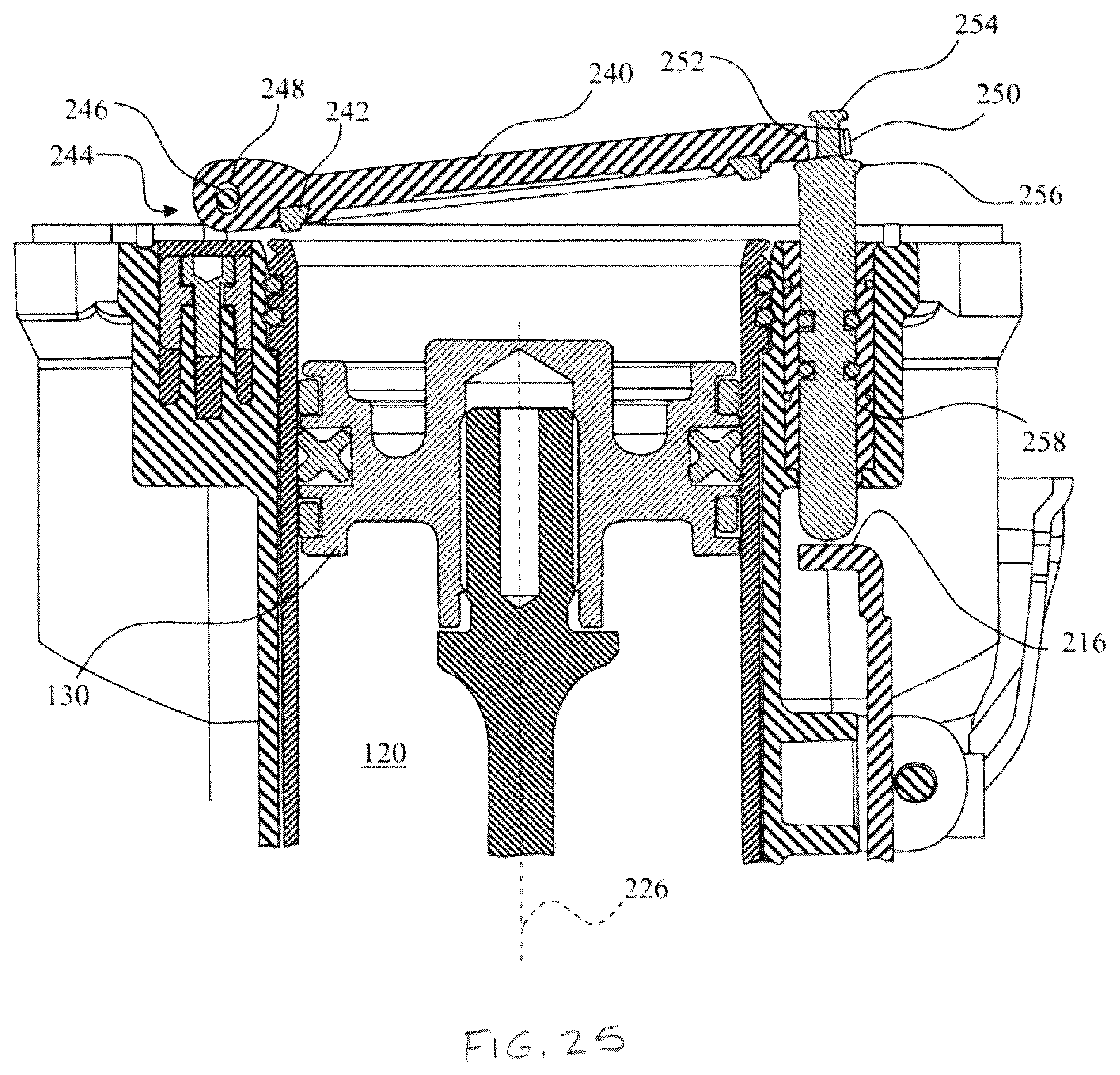 Patent US12403576 Figure 11 – Jam shock relief mechanism for gas spring fastening tool