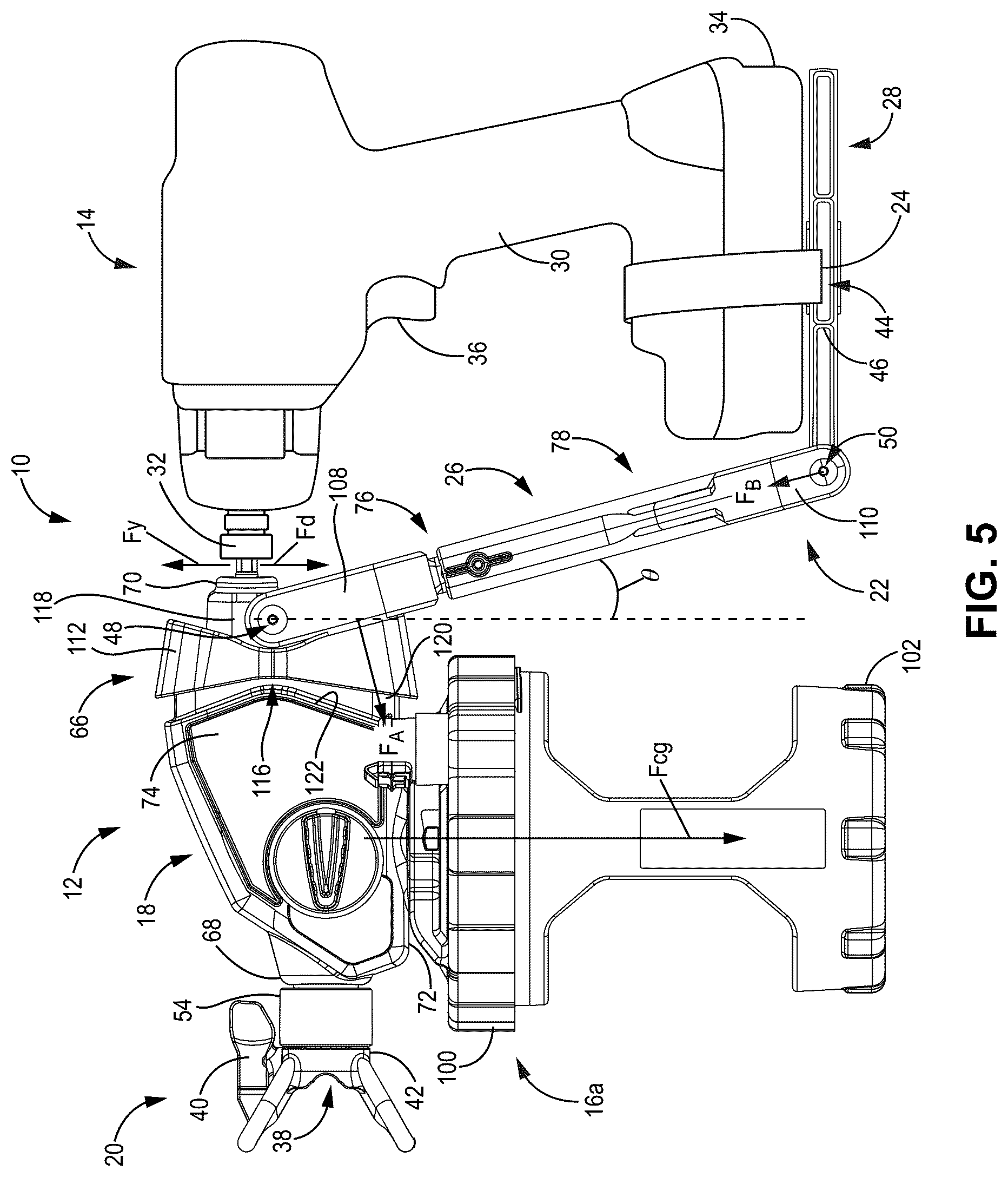 Patent US12403579 Figure 7 – Power tool attachment