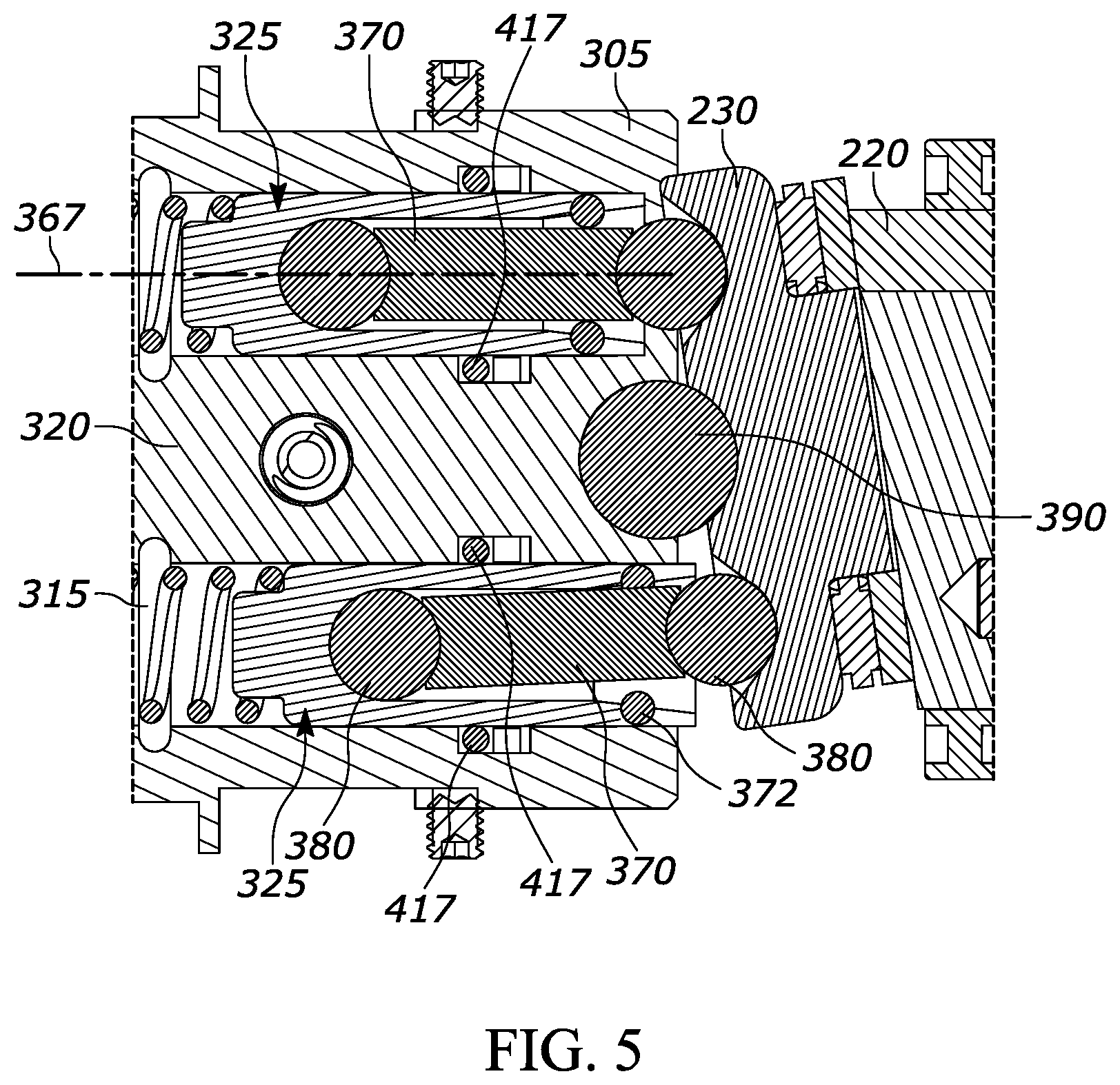 Patent US12403580 Figure 6 – Member for adjusting force application in reciprocating assembly
