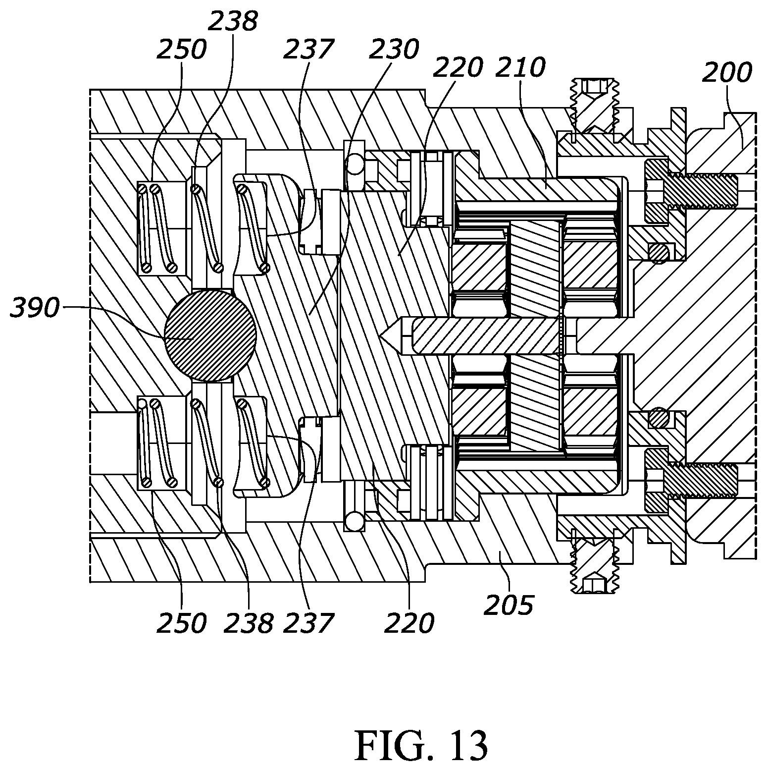 Patent US12403580 Figure 12 – Member for adjusting force application in reciprocating assembly