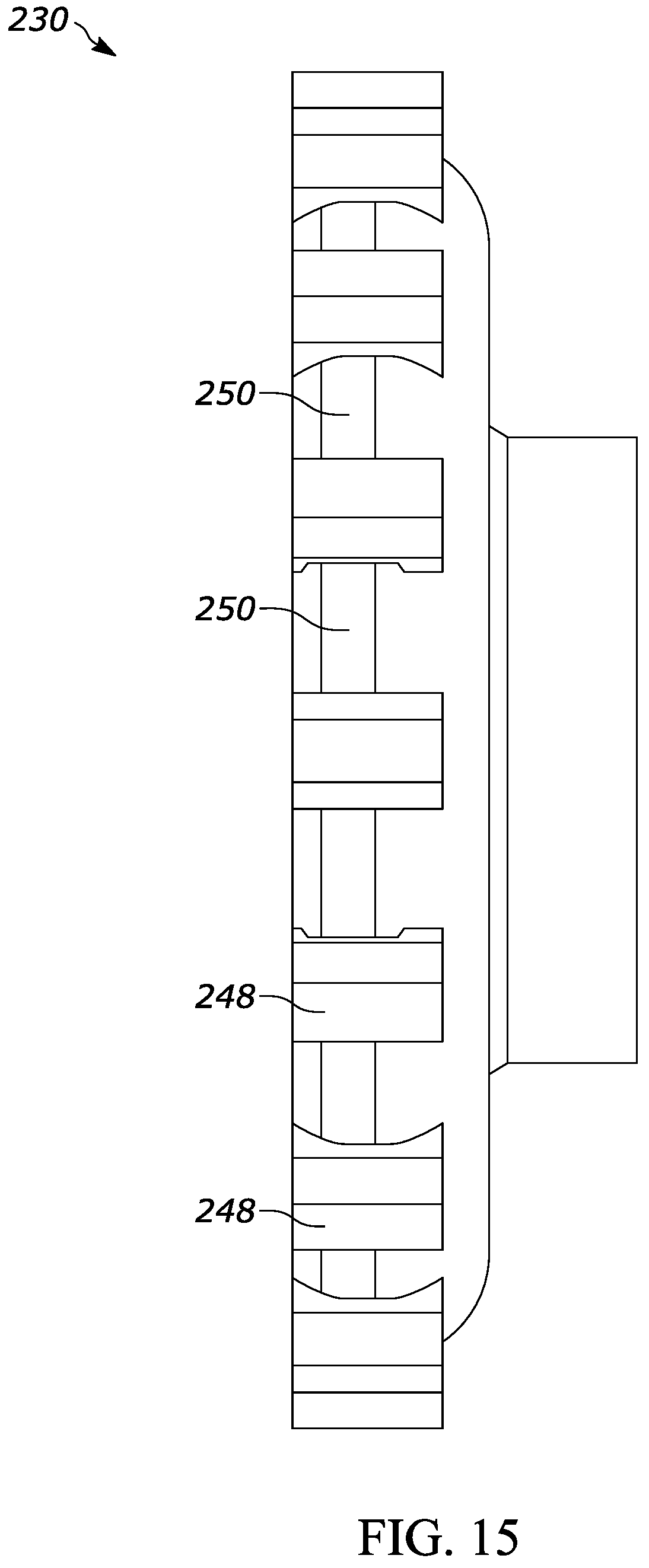 Patent US12403580 Figure 14 – Member for adjusting force application in reciprocating assembly