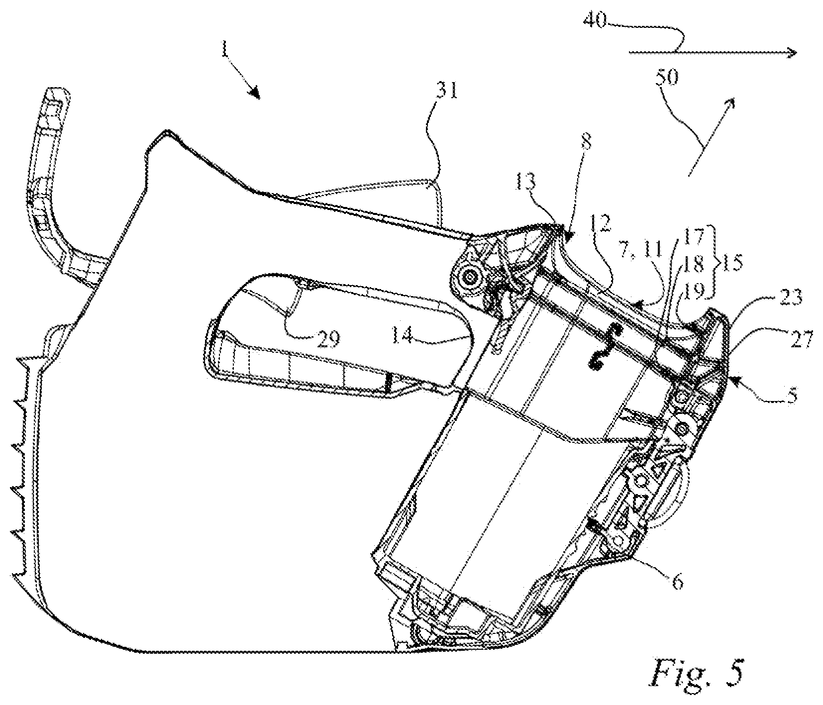 Patent US12403581 Figure 3 – Handheld work apparatus which is portable in use
