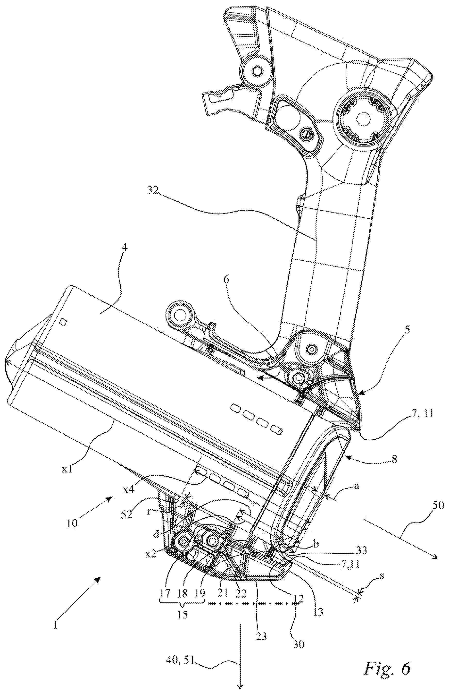 Patent US12403581 Figure 4 – Handheld work apparatus which is portable in use