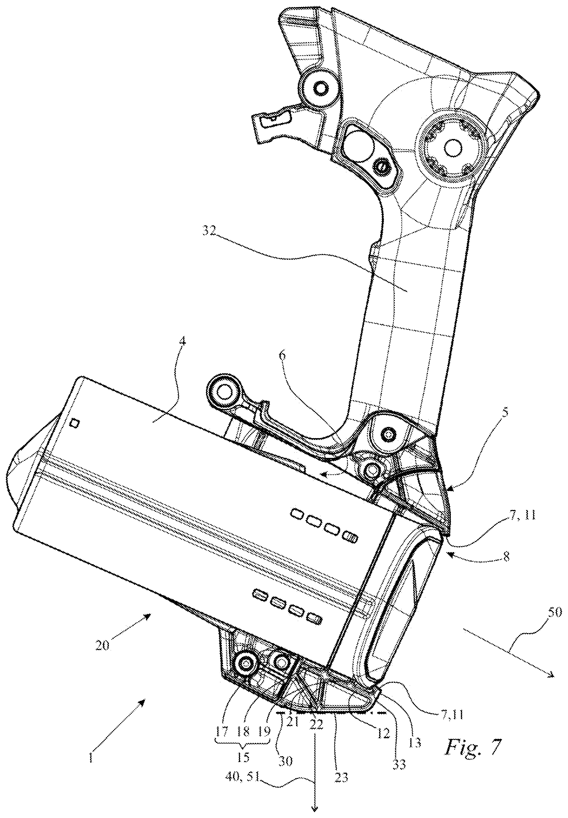 Patent US12403581 Figure 5 – Handheld work apparatus which is portable in use