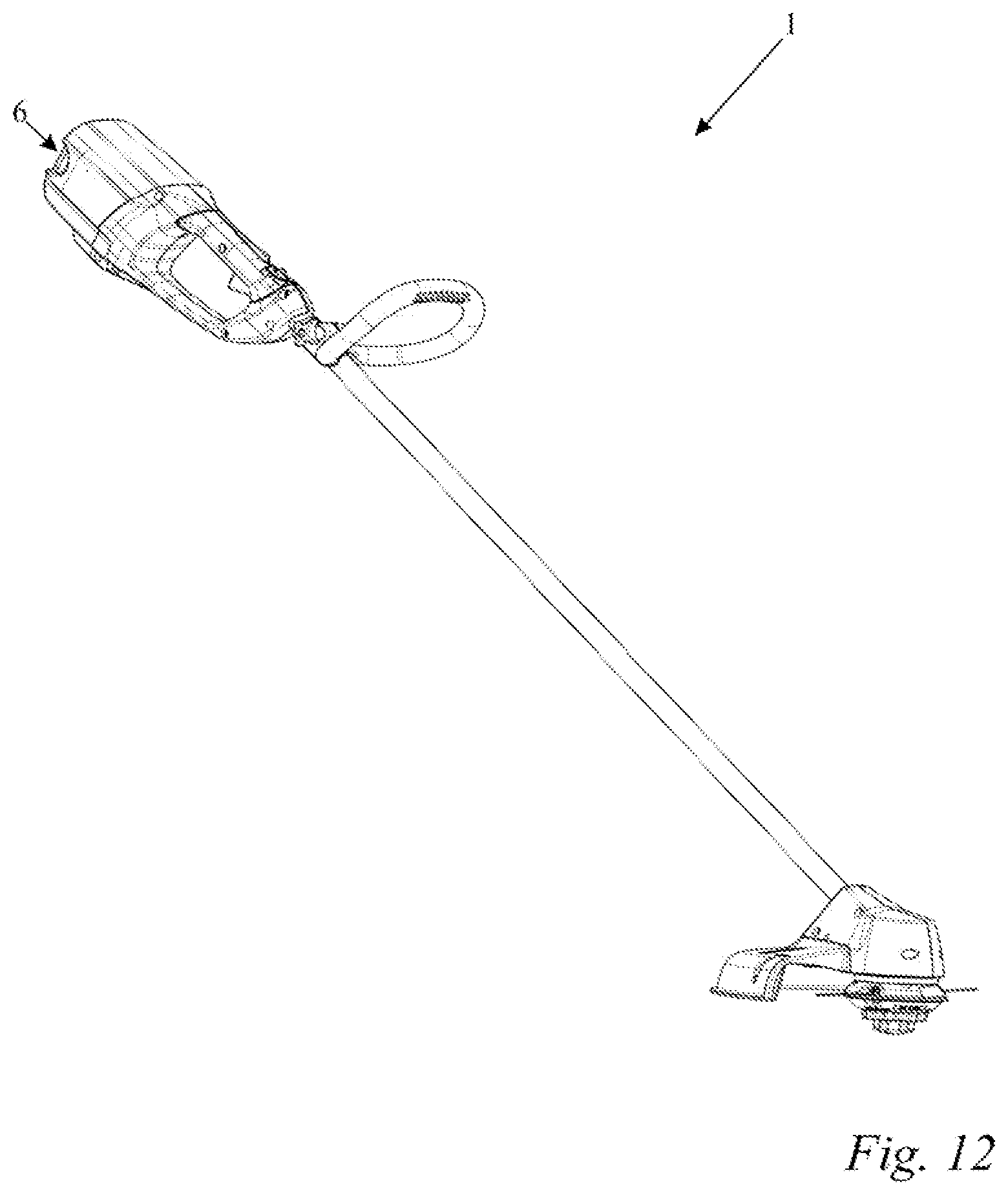 Patent US12403581 Figure 8 – Handheld work apparatus which is portable in use