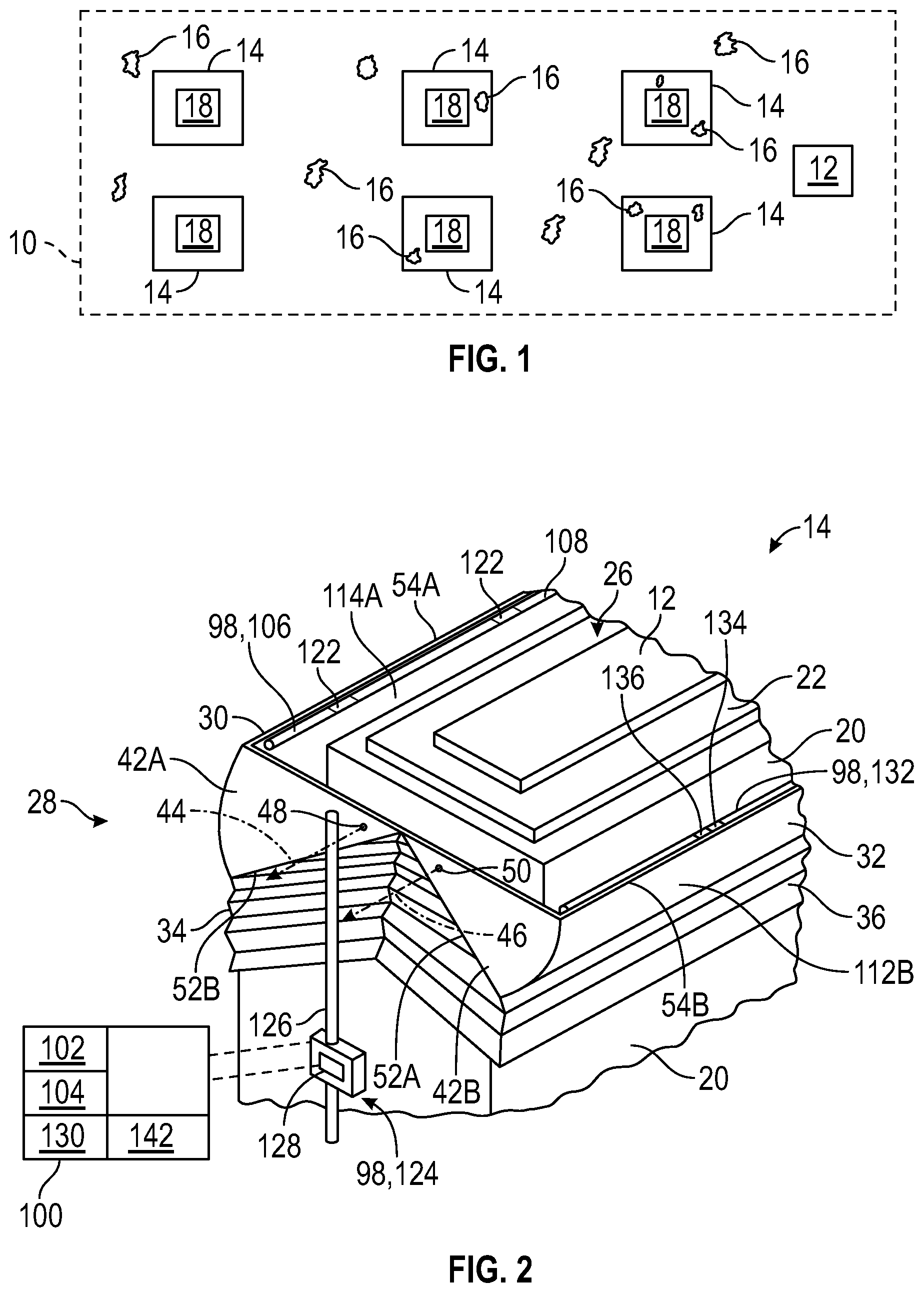 Patent US12403582 — Housing assembly for selectively receiving a part and a method of removing particles from a frictional surface of a pad — Figure 1