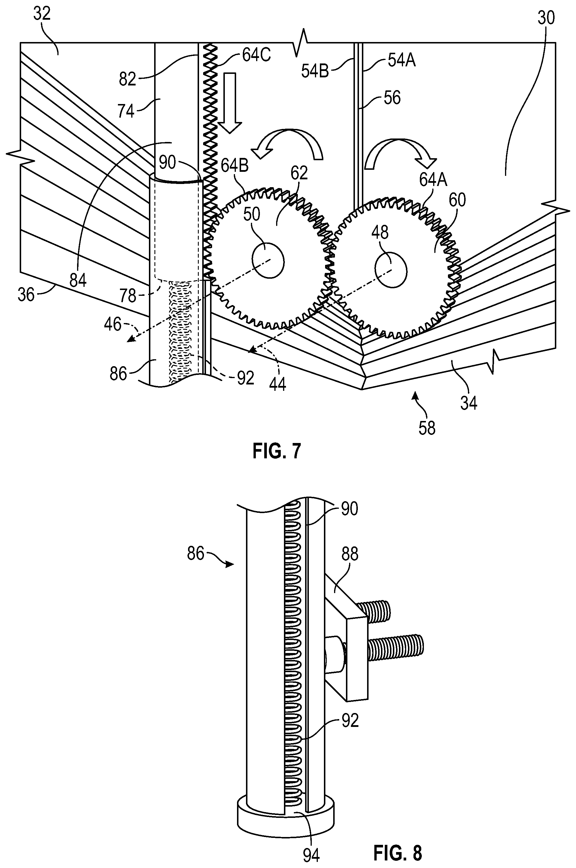 Patent US12403582 Figure 6 – Housing assembly for selectively receiving a part and a method of removing particles from a frictional surface of a pad