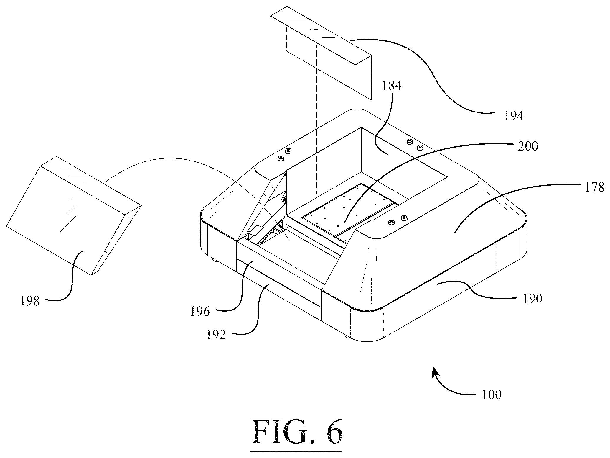 Patent US12403592 Figure 4 – Motion base for displacing an object above a support surface