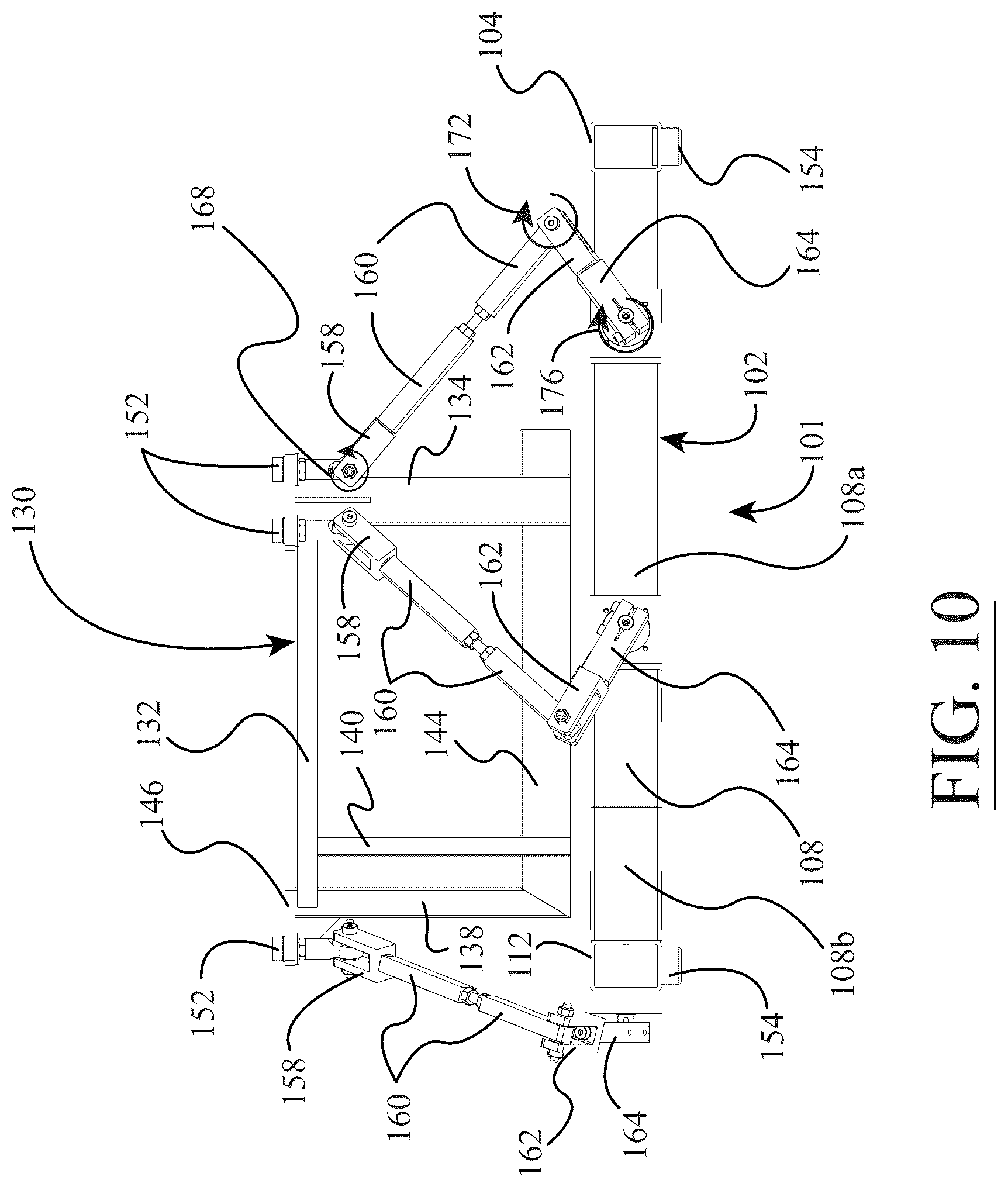 Patent US12403592 Figure 8 – Motion base for displacing an object above a support surface