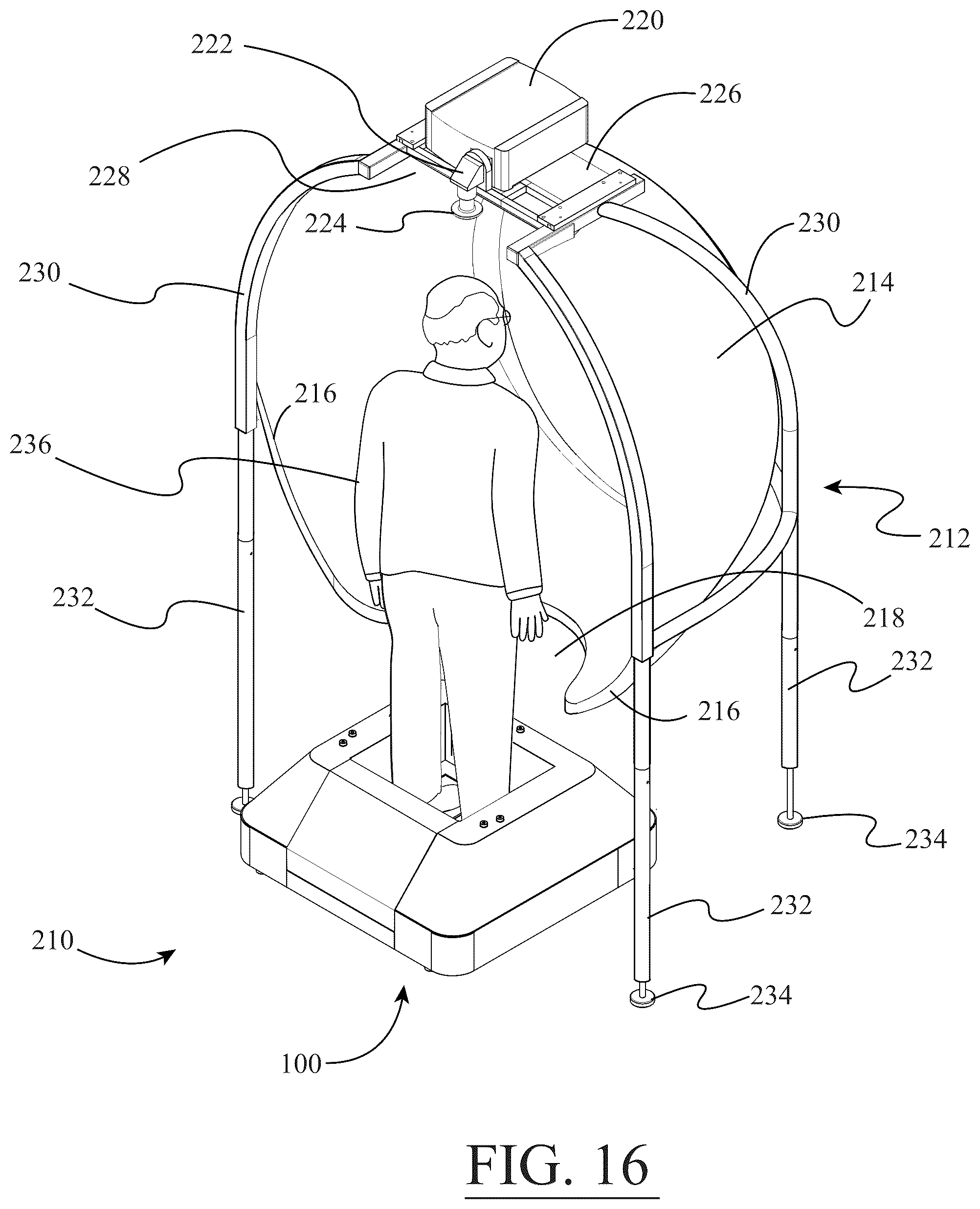 Patent US12403592 Figure 12 – Motion base for displacing an object above a support surface