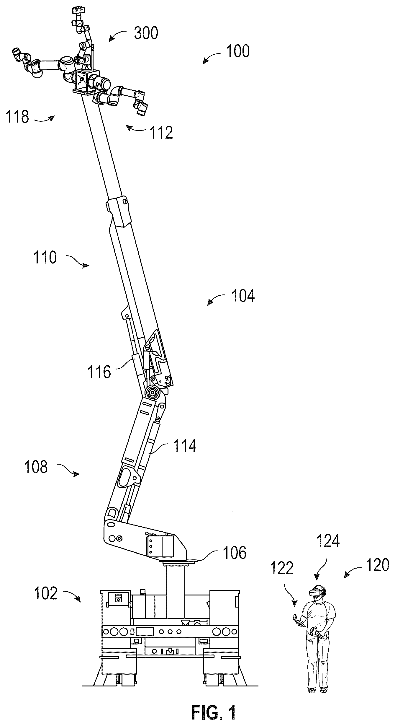 Patent US12403597 Figure 1 – Intuitive virtual reality interface for controlling robots