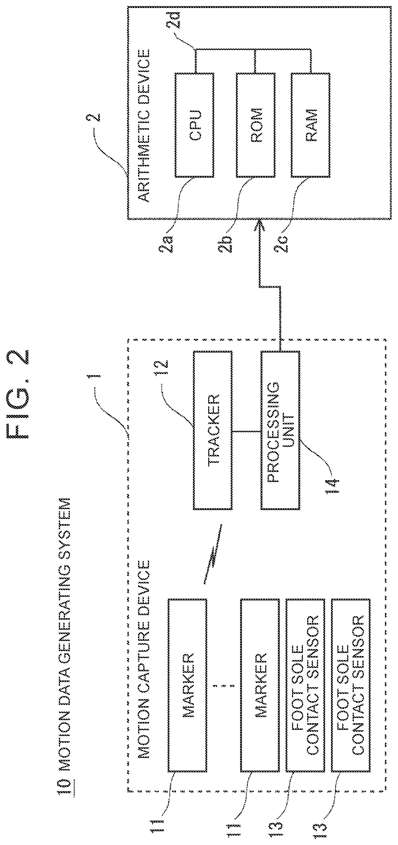 Patent US12403600 Figure 2 – Motion data generating system for robot, motion data generating method for robot, and storage medium