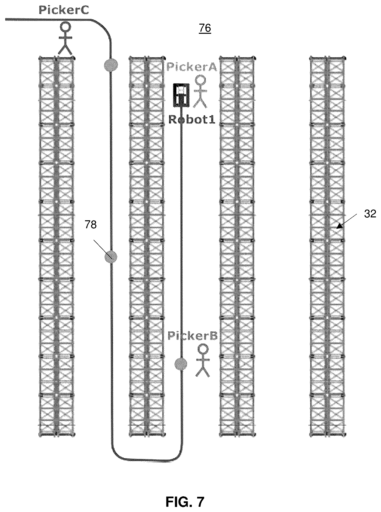 Patent US12403601 Figure 7 – System and method for queueing robot operations in a warehouse environment based on workflow optimization instructions