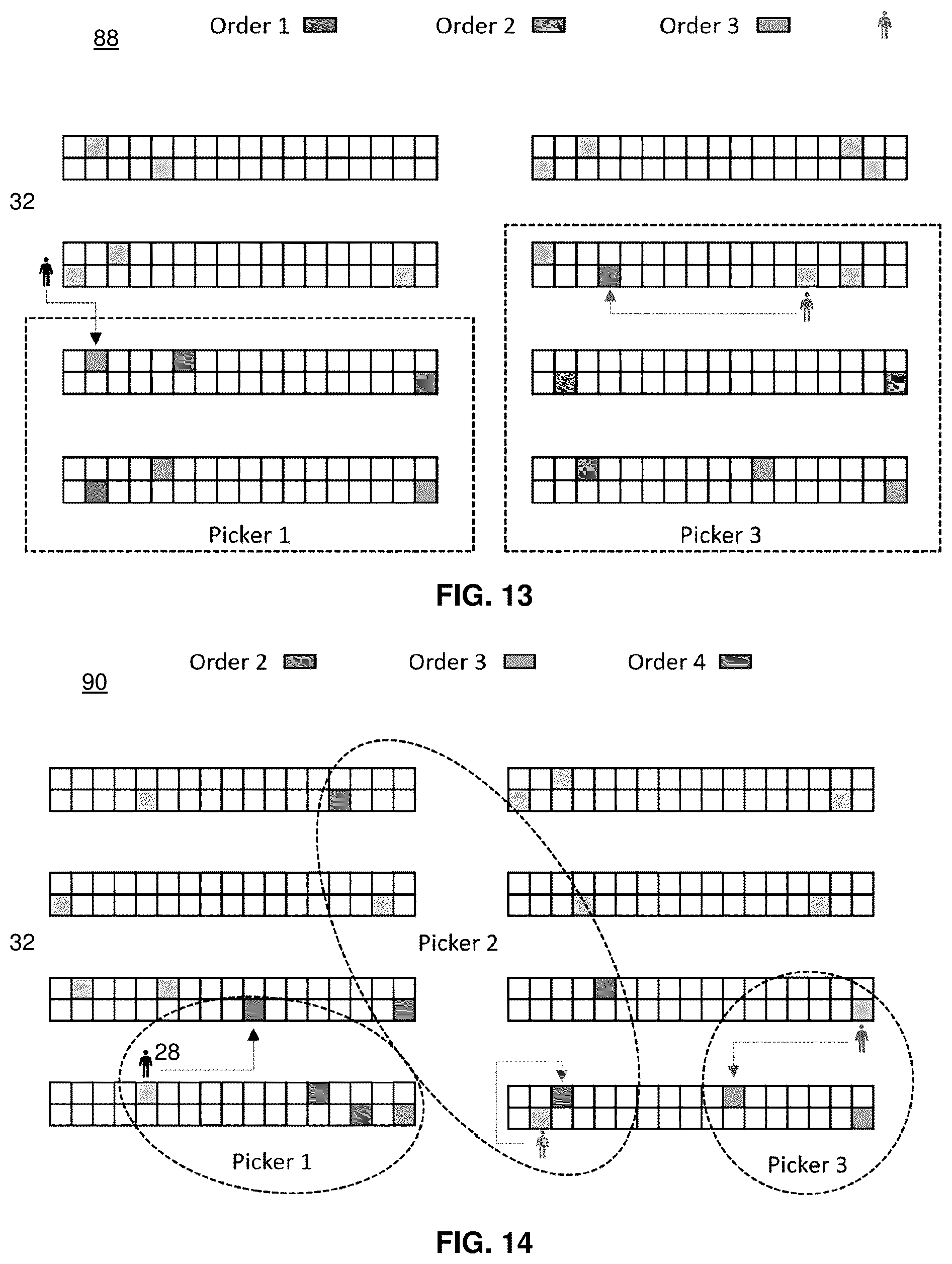 Patent US12403601 Figure 13 – System and method for queueing robot operations in a warehouse environment based on workflow optimization instructions