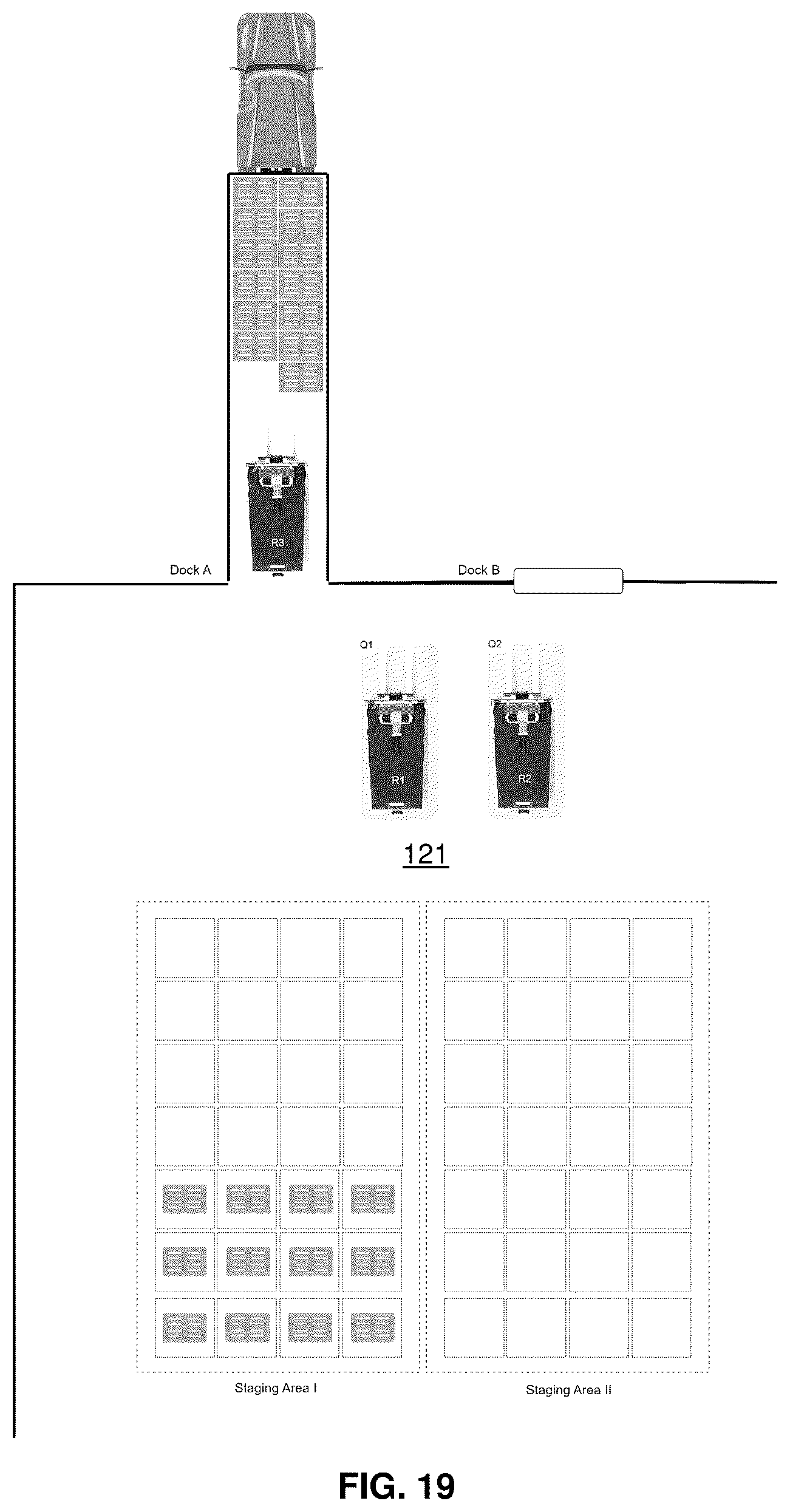 Patent US12403601 Figure 17 – System and method for queueing robot operations in a warehouse environment based on workflow optimization instructions
