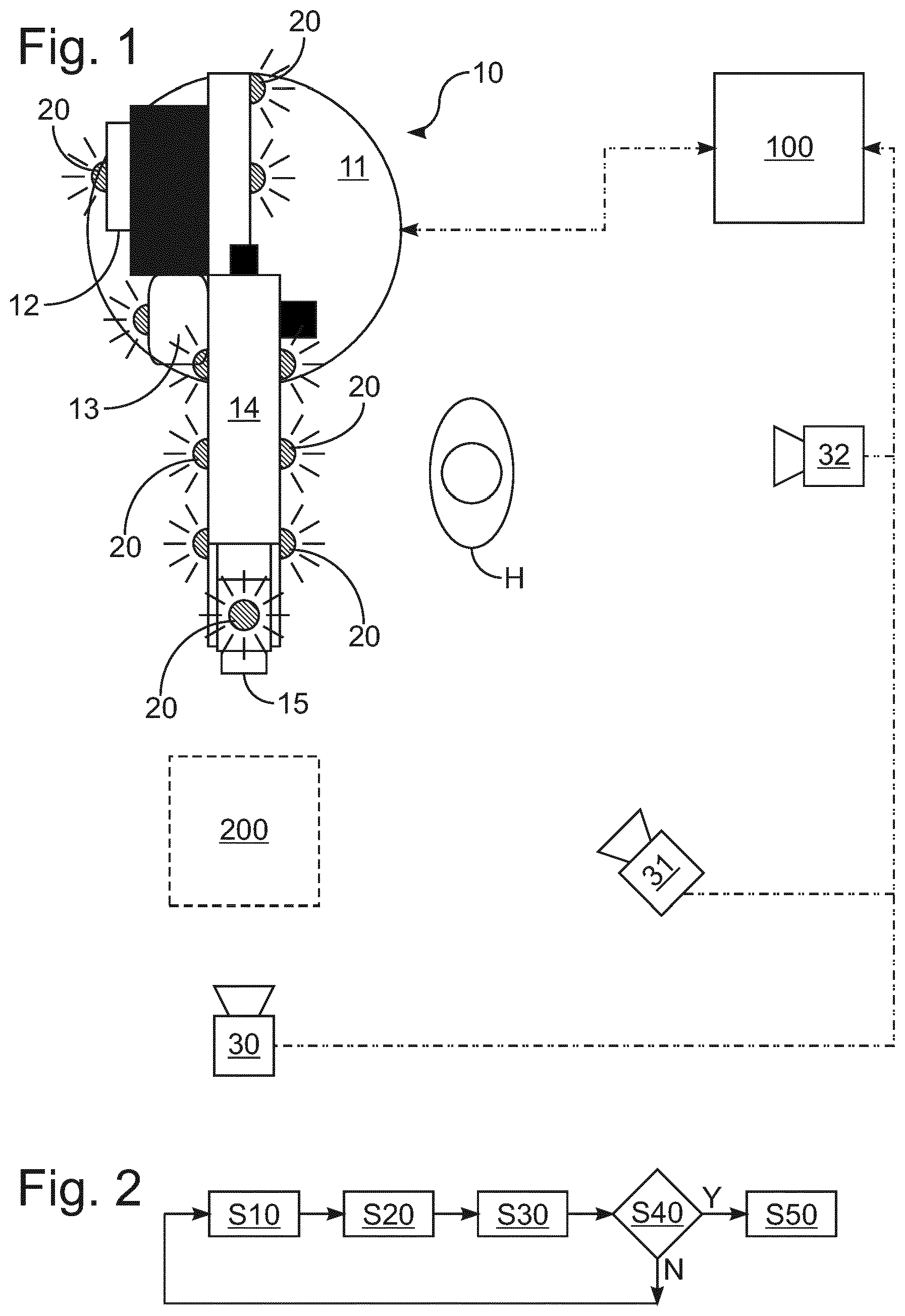 Patent US12403607 Figure 1 – Method and system for monitoring a robot arrangement