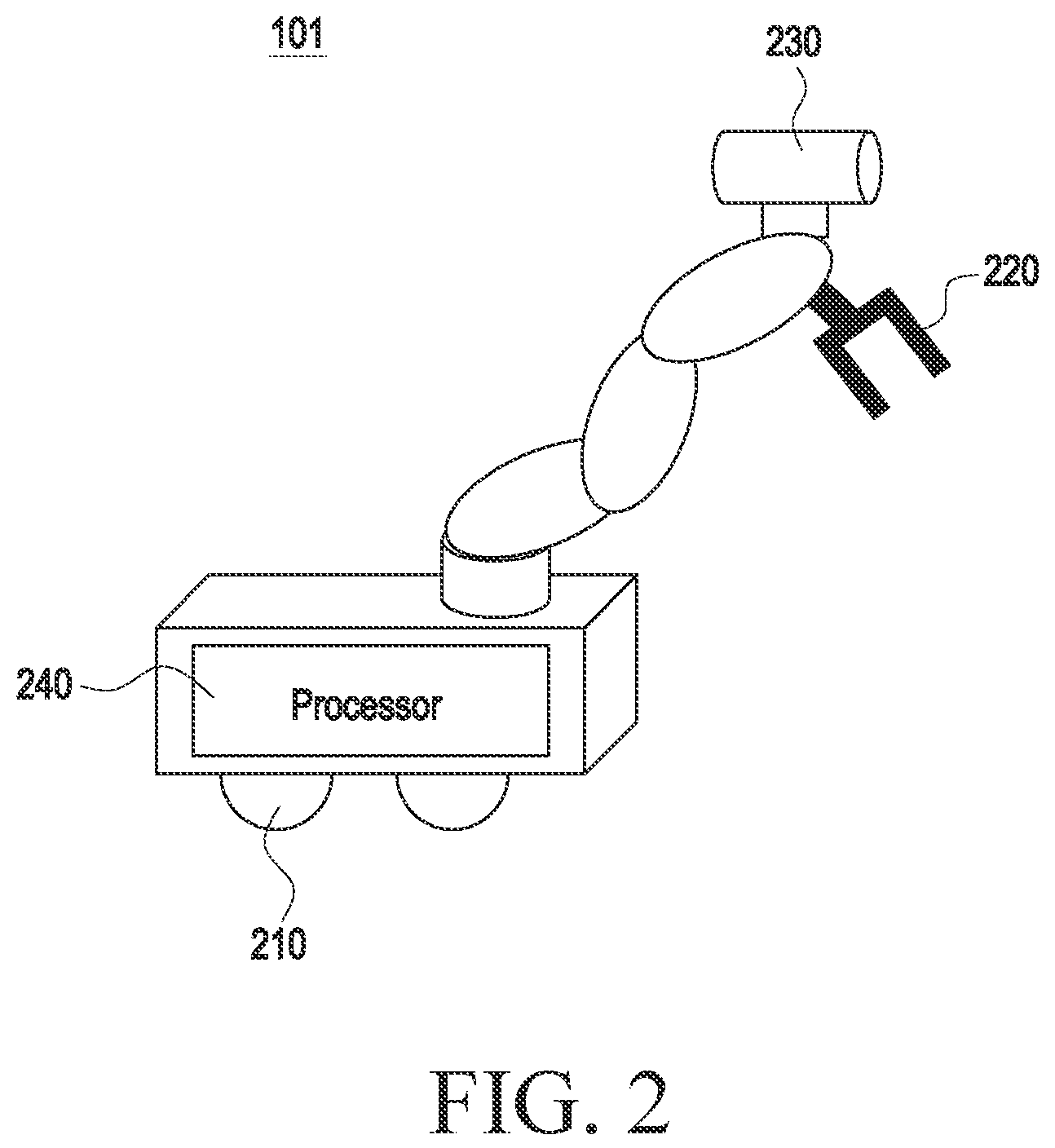 Patent US12403609 Figure 2 – Electronic device and control method therefor