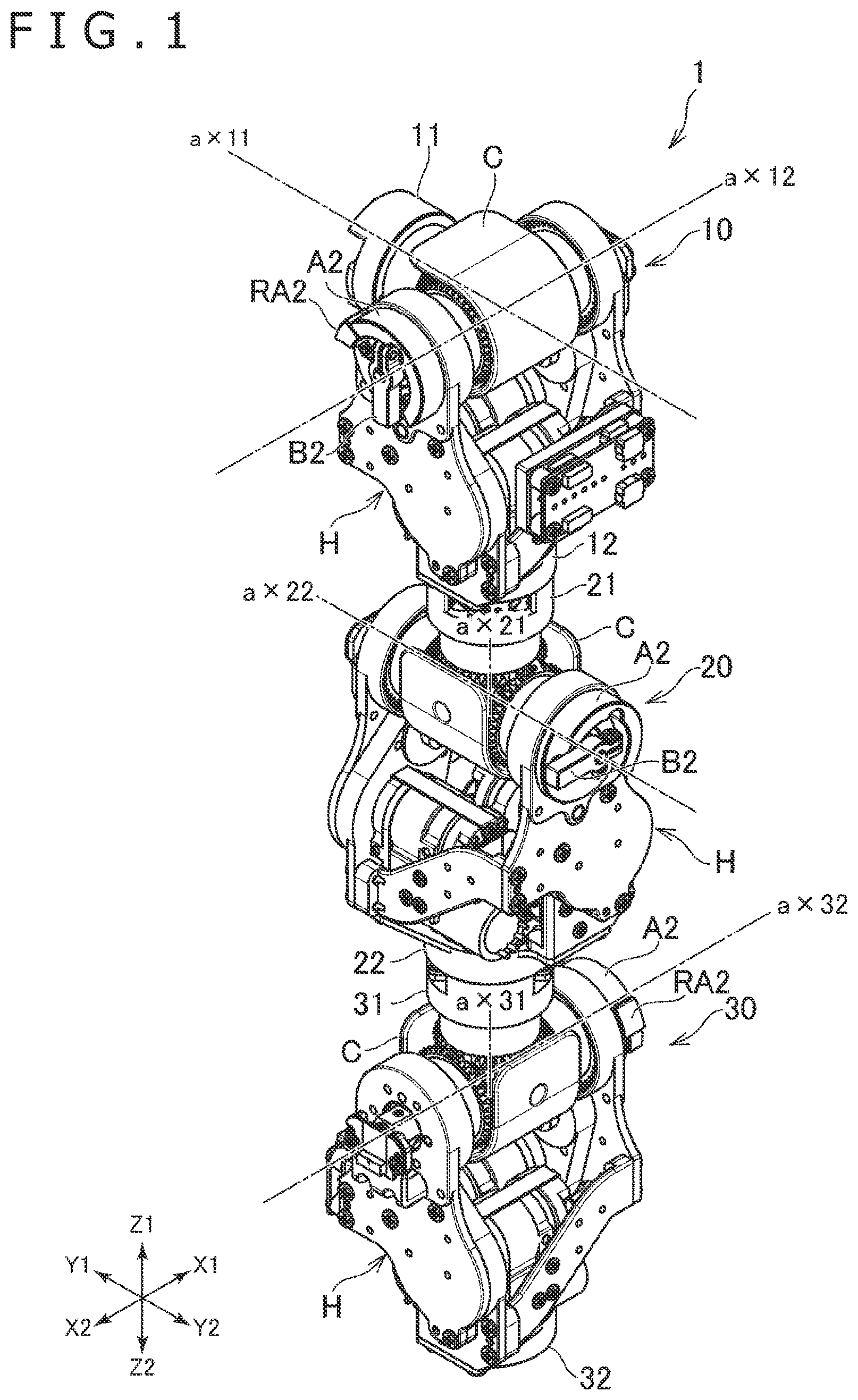 Patent US12403617 Figure 1 – Joint mechanism and multi-joint deviced