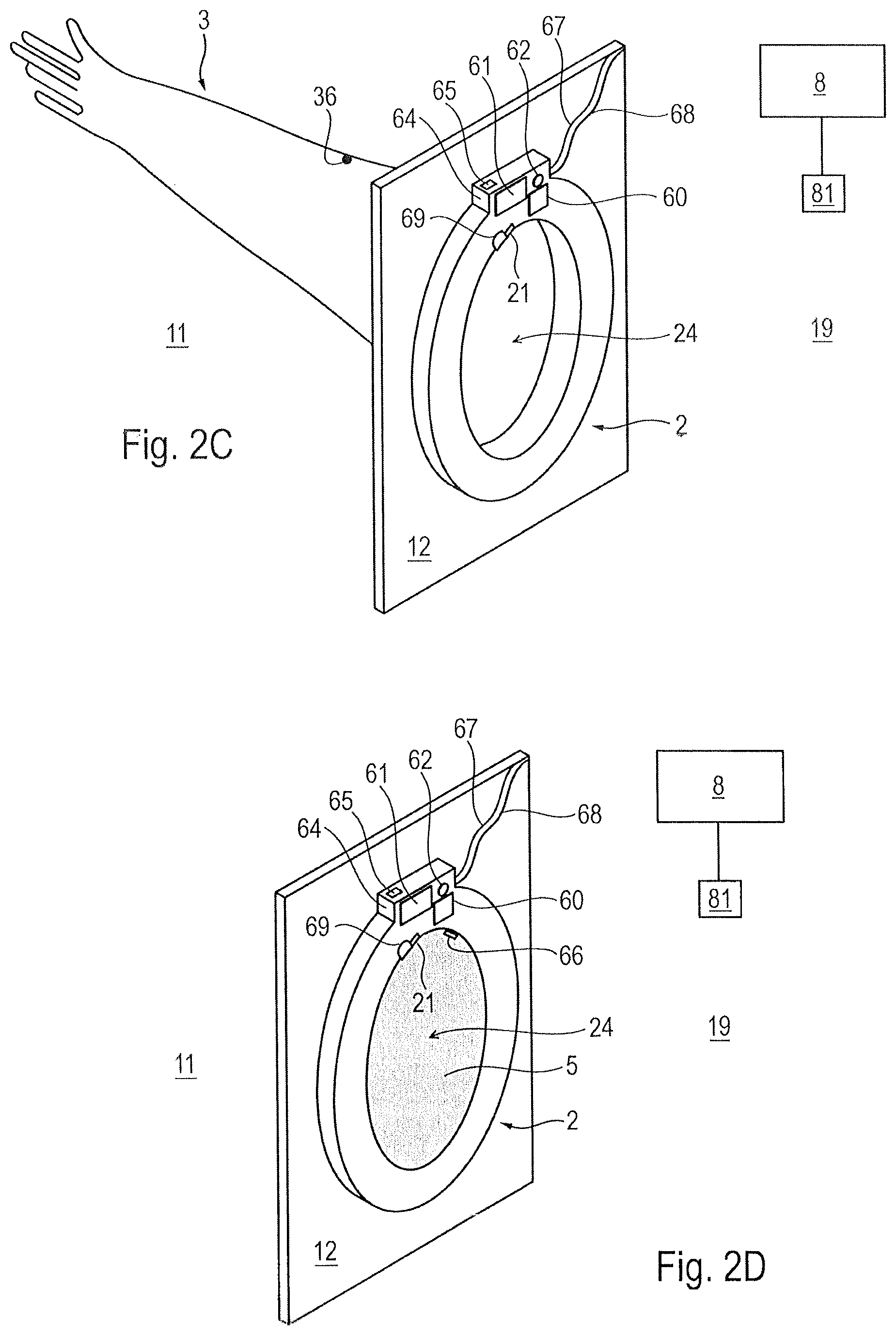 Patent US12403618 Figure 3 – Arrangement for protecting against unauthorized intervention in a containment using a work glove