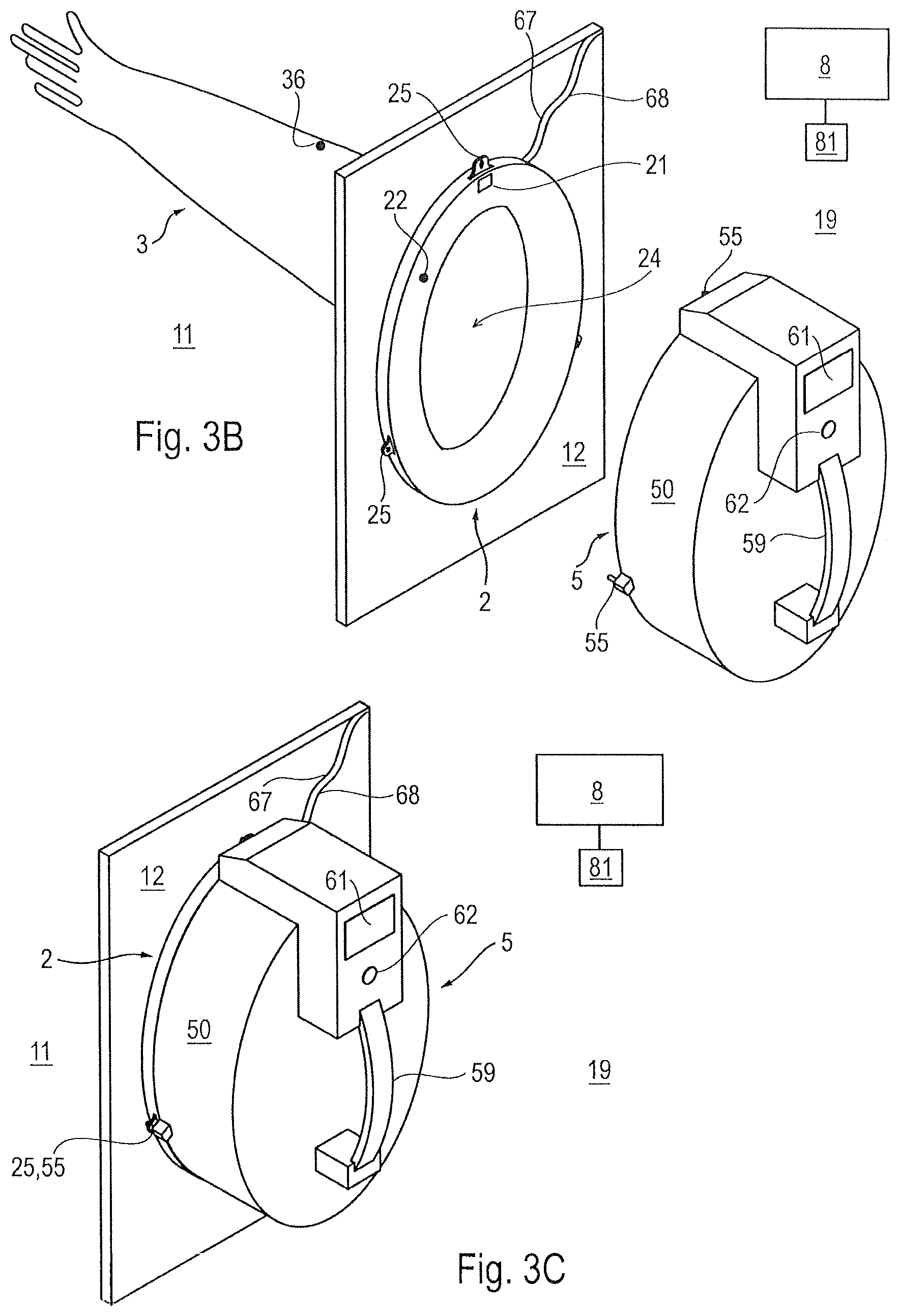 Patent US12403618 Figure 6 – Arrangement for protecting against unauthorized intervention in a containment using a work glove