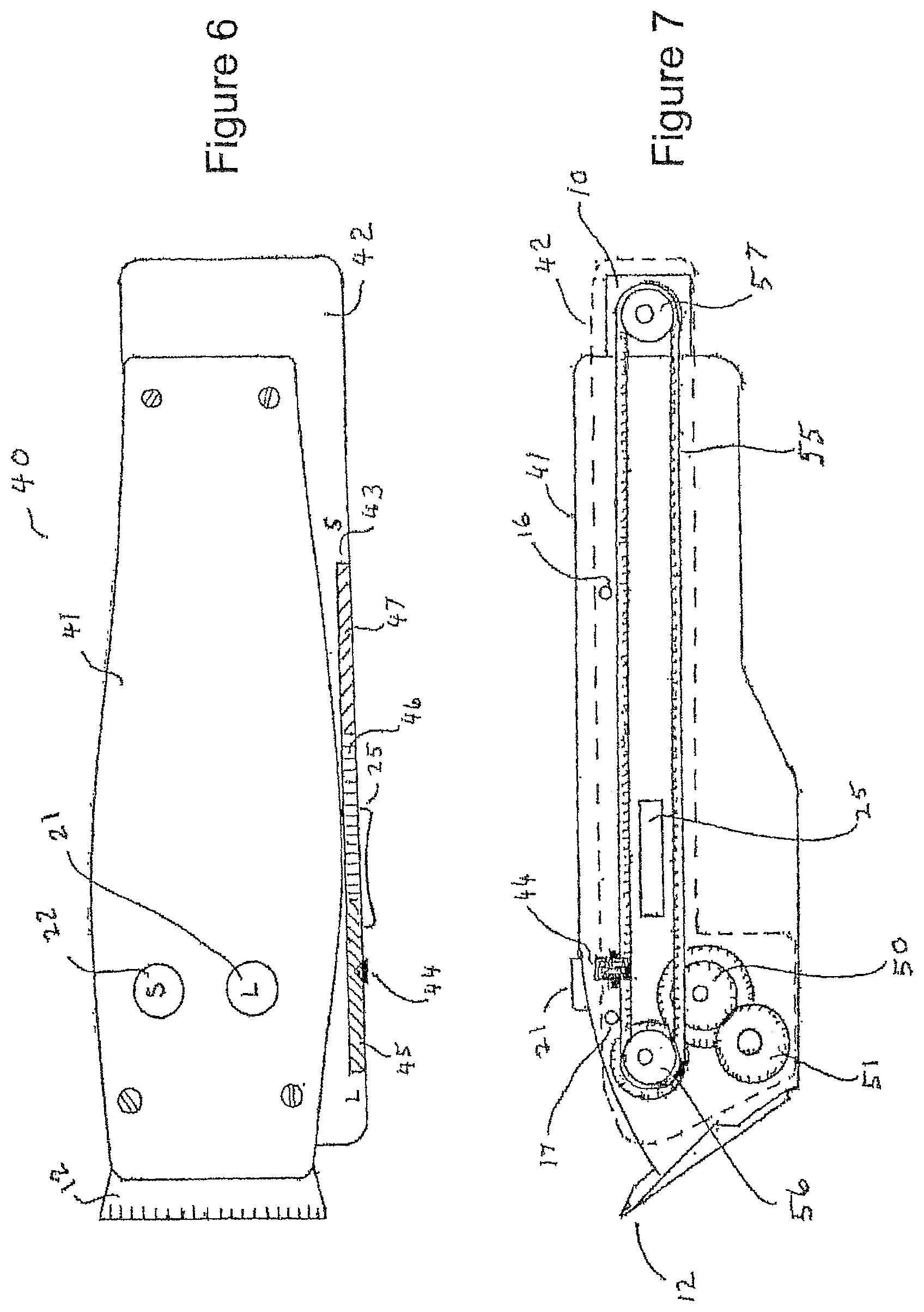 Patent US12403619 Figure 7 – Hair clippers with flexing electrically adjustable blades