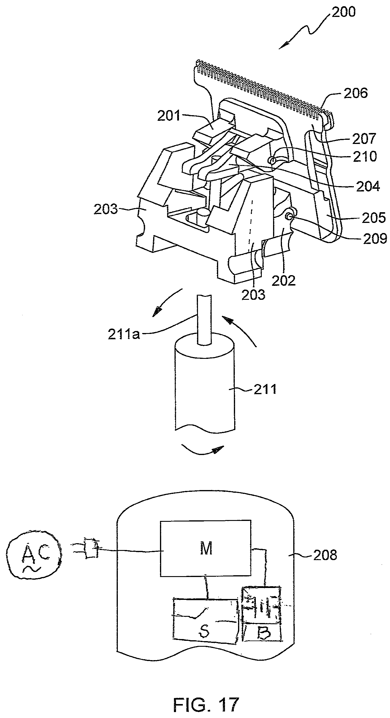 Patent US12403619 Figure 13 – Hair clippers with flexing electrically adjustable blades
