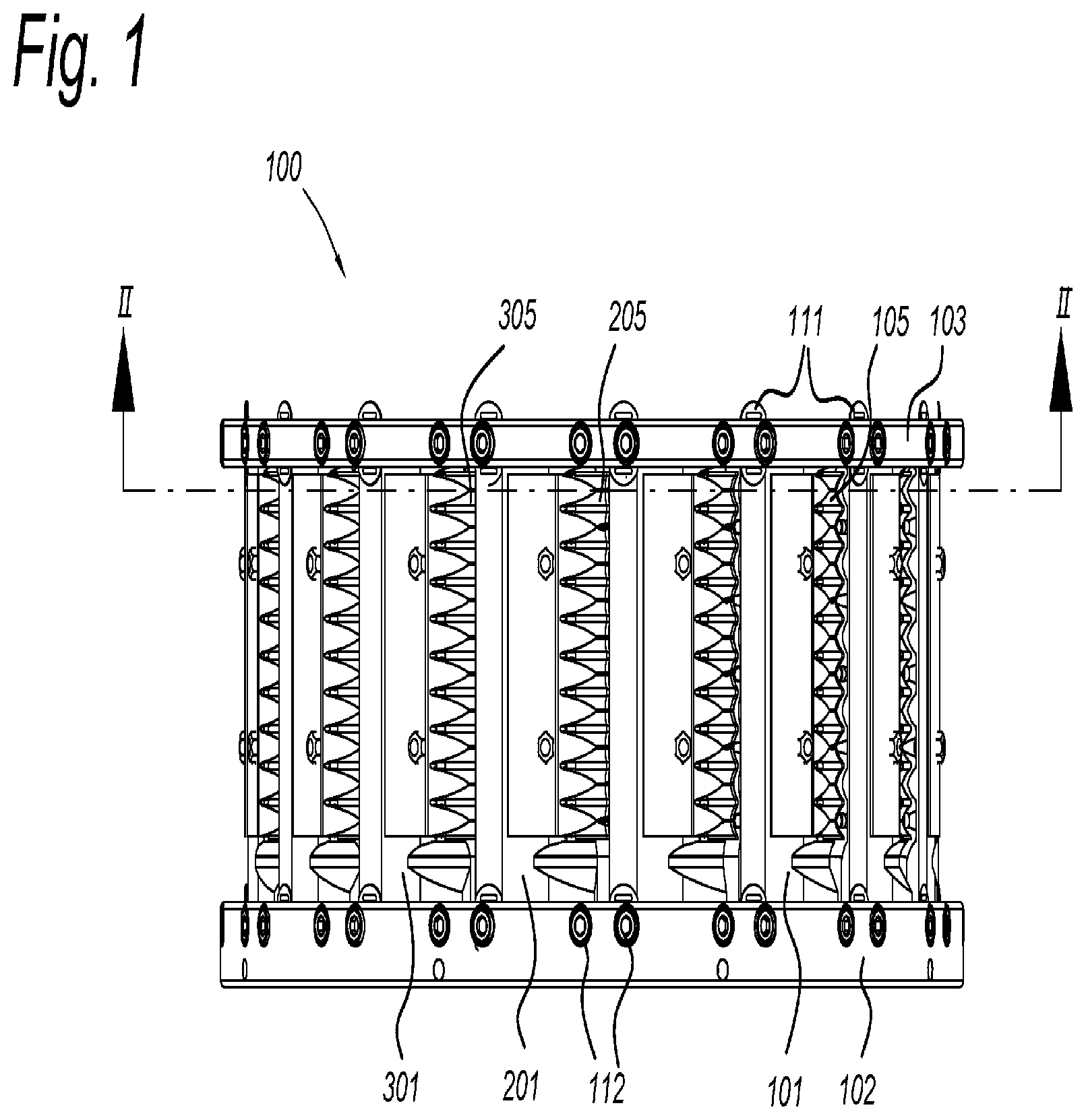 Patent US12403620 Figure 1 – Cutting head for a centrifugal cutting apparatus and centrifugal cutting apparatus equipped with same