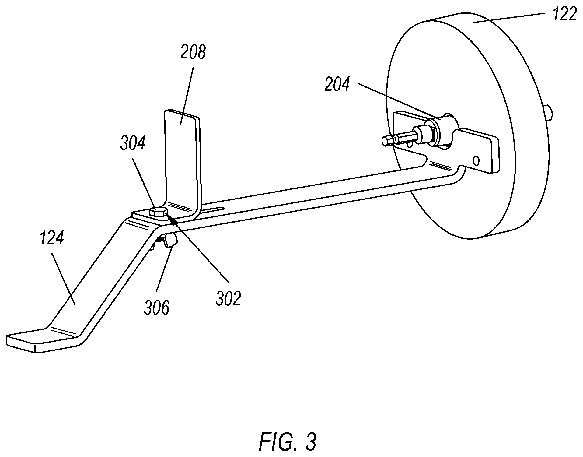 Patent US12403622 Figure 3 – Cordless drill powered log splitter