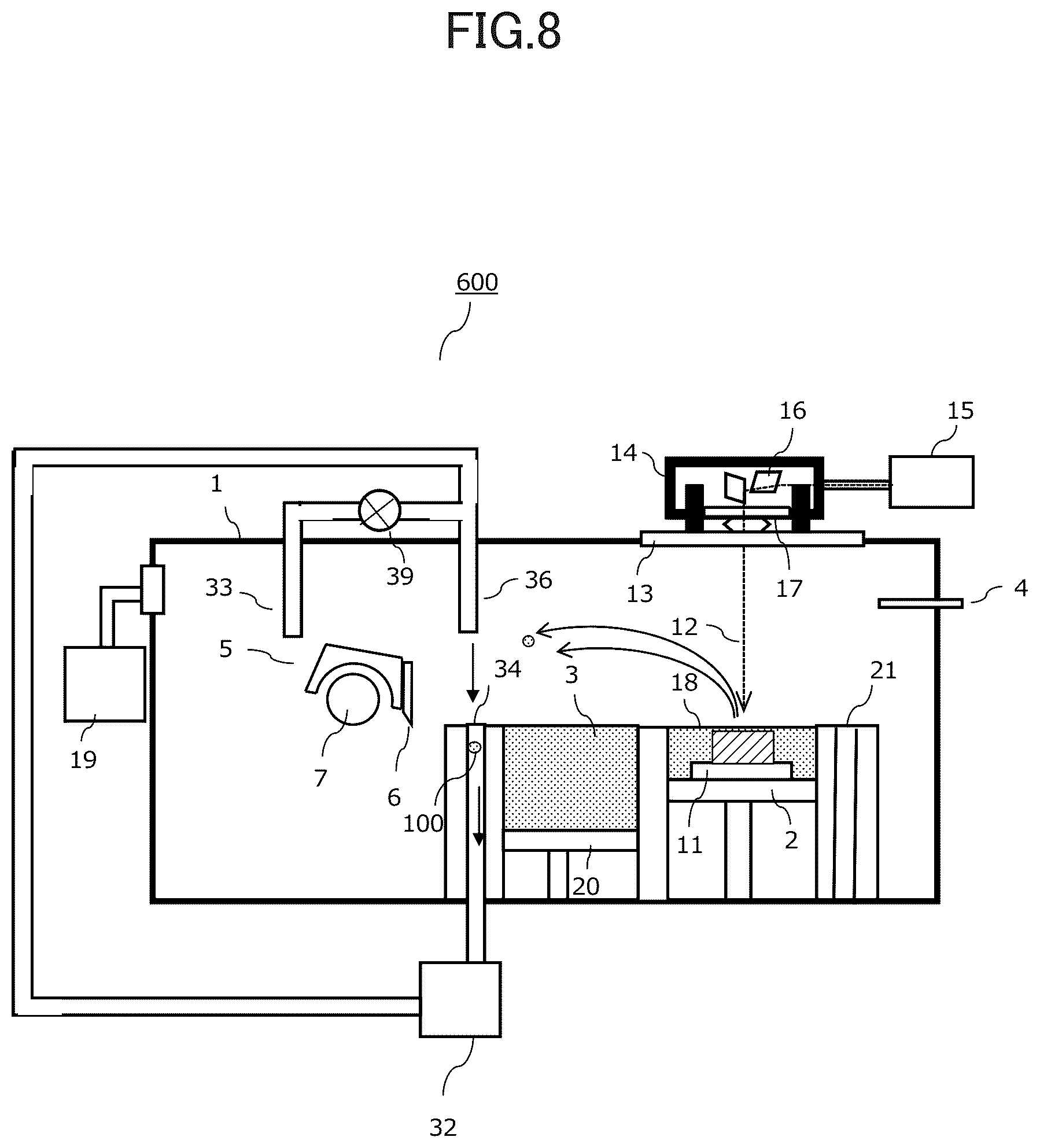 Patent US12403624 Figure 8 – Additive manufacturing apparatus and method of manufacturing three-dimensionally shaped object
