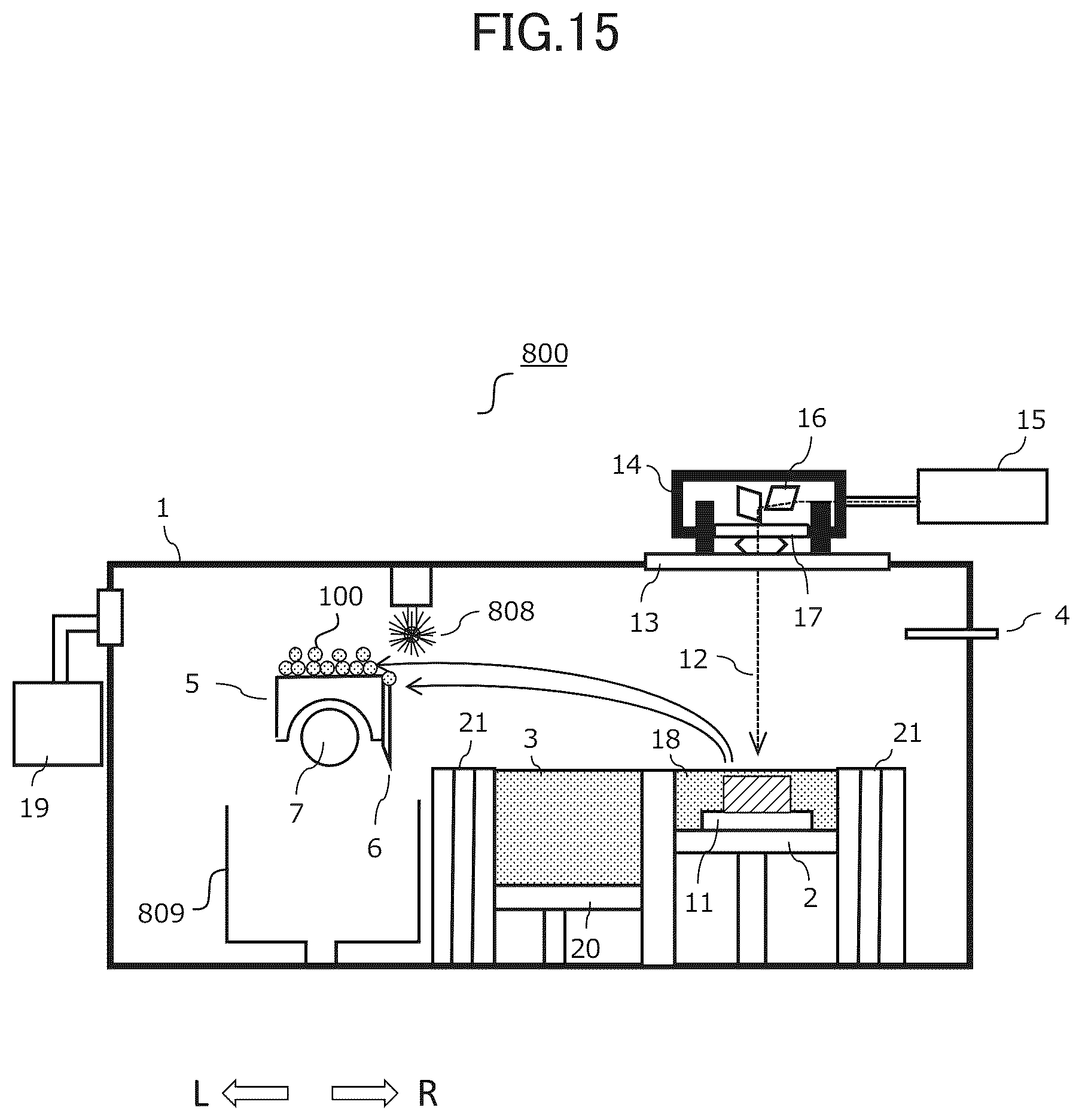 Patent US12403624 Figure 15 – Additive manufacturing apparatus and method of manufacturing three-dimensionally shaped object
