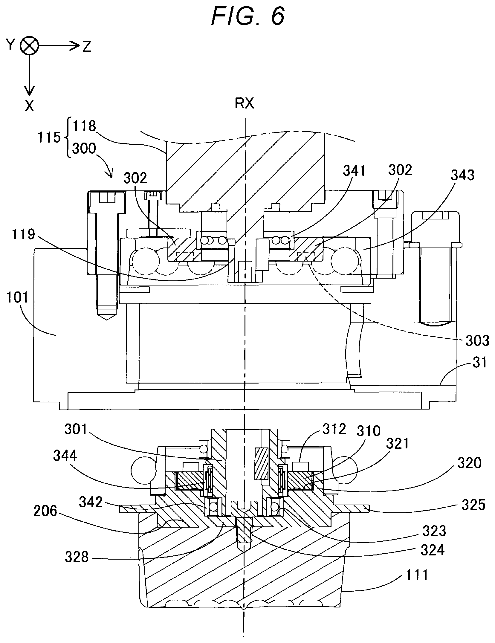 Patent US12403640 Figure 6 – Plasticizing device, injection molding device, and three-dimensional shaping device
