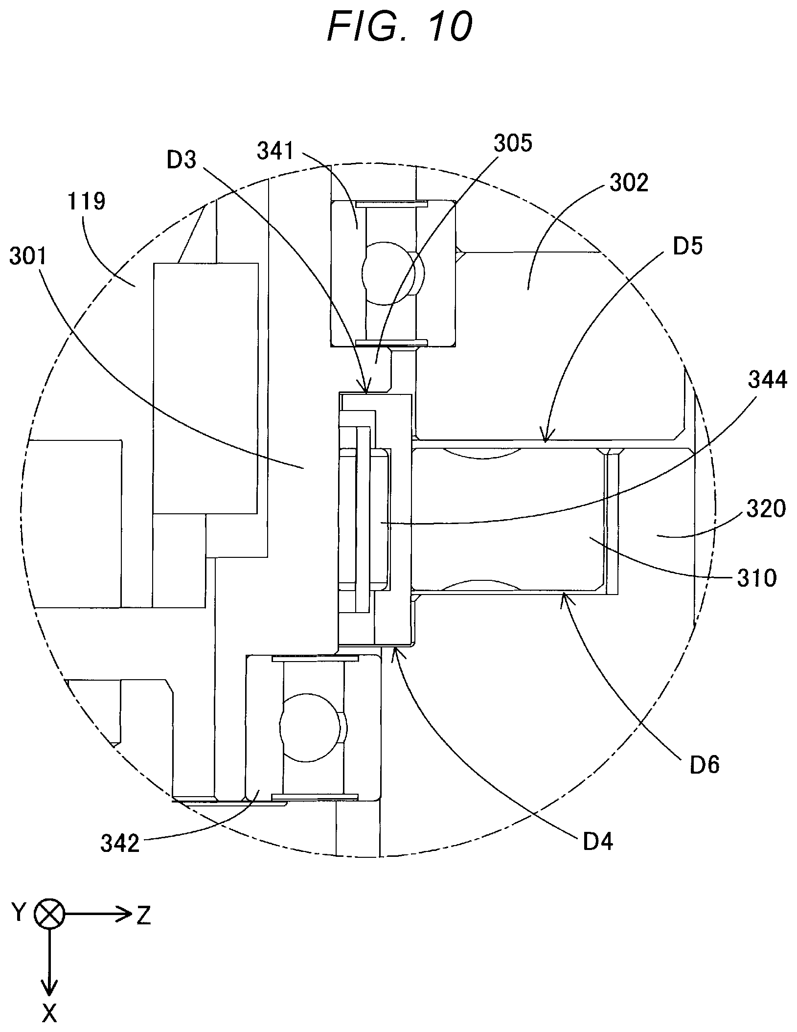 Patent US12403640 Figure 10 – Plasticizing device, injection molding device, and three-dimensional shaping device